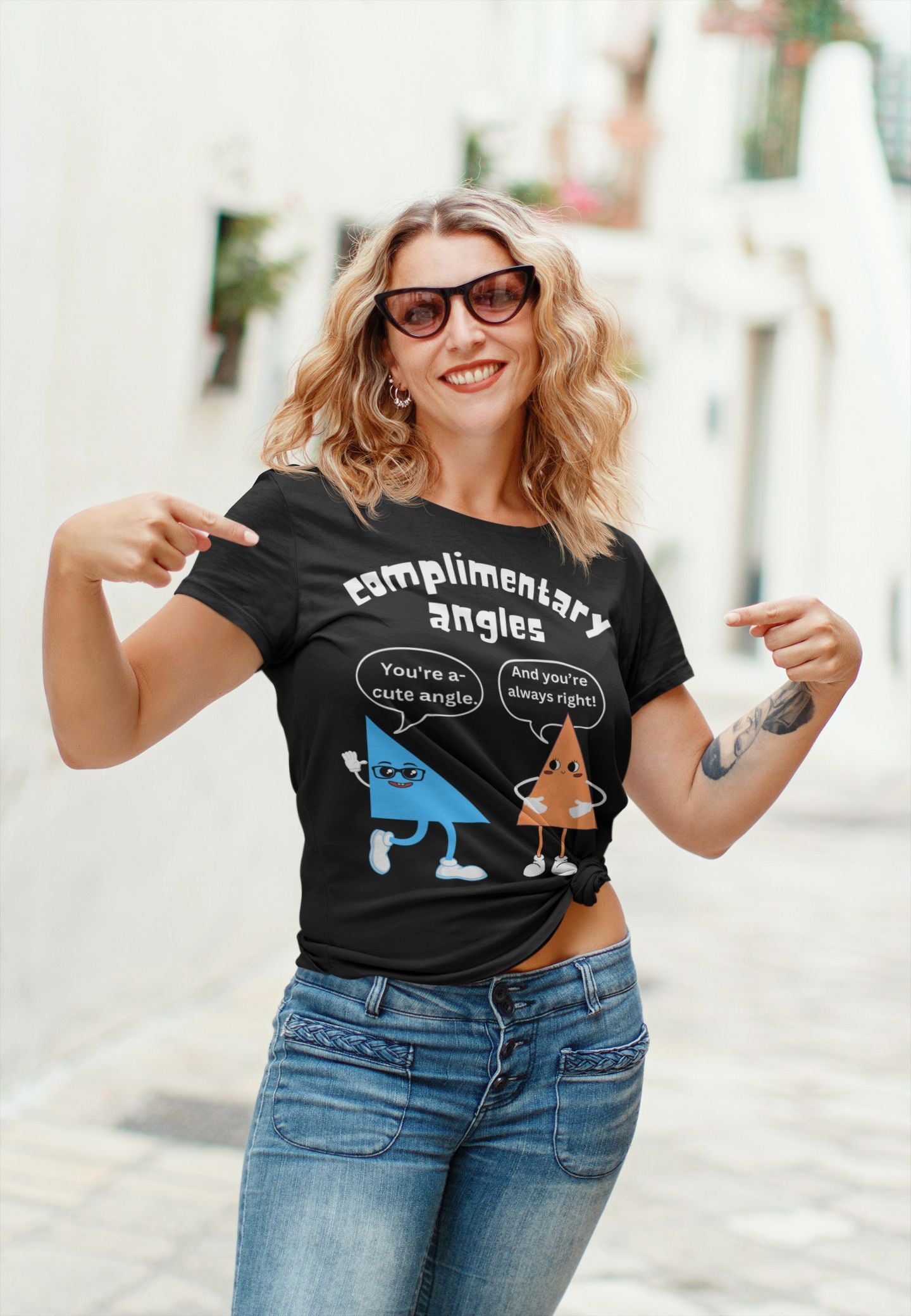 Complimentary Angles Funny Maths Women’s T-Shirt – Clever Style Meets Comfort