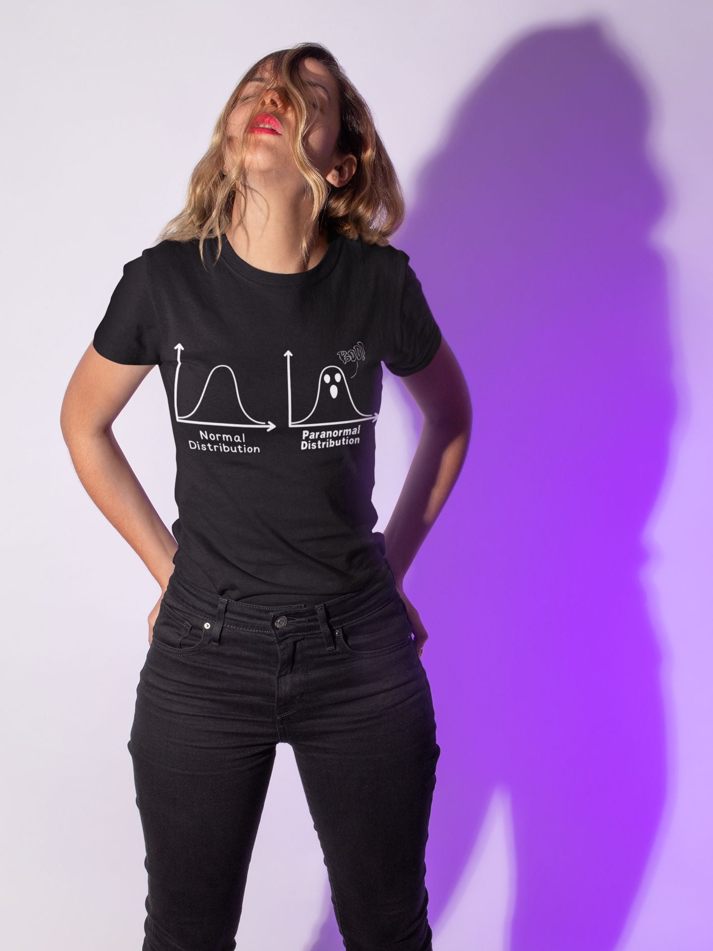 Paranormal Distribution T-Shirt – Women's Fit – Perfect for Math Lovers and Halloween Fans