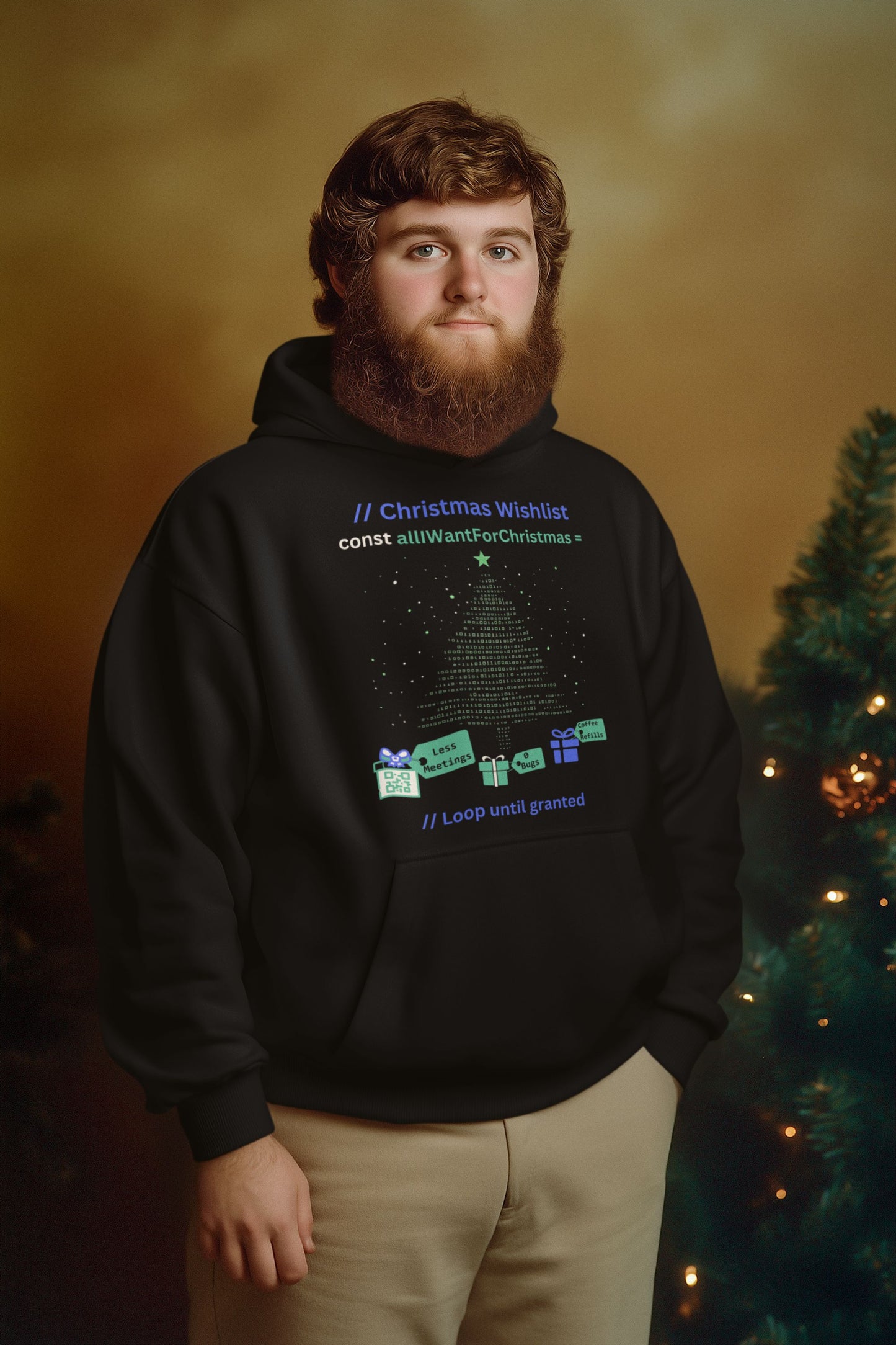 Code Your Christmas in Style MEN’S Unisex Hoodie