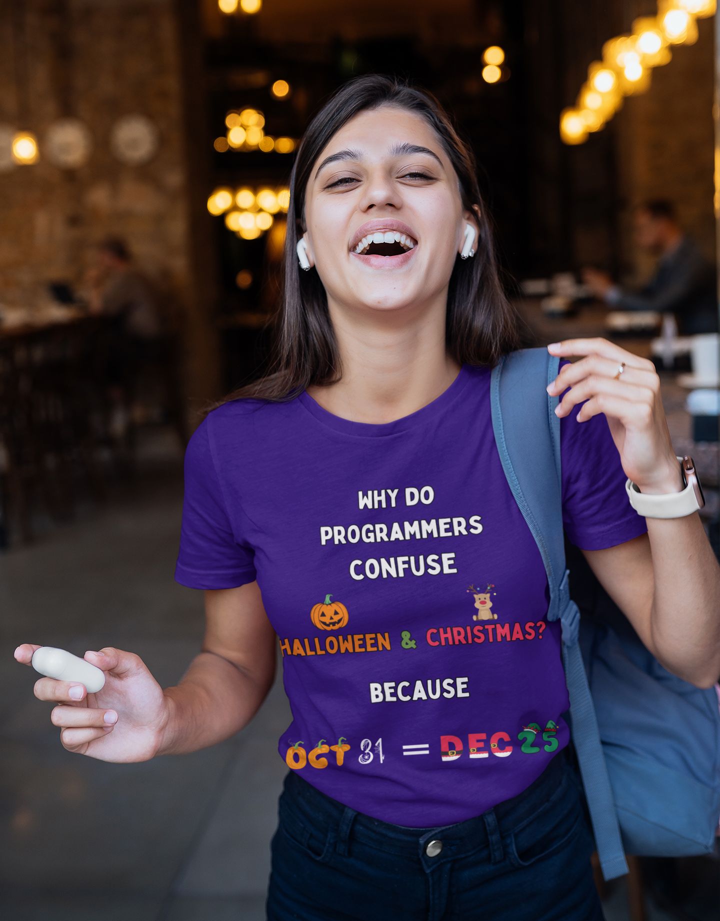 Confused Programmer – Oct 31 = Dec 25 WOMEN'S Softstyle T-shirt