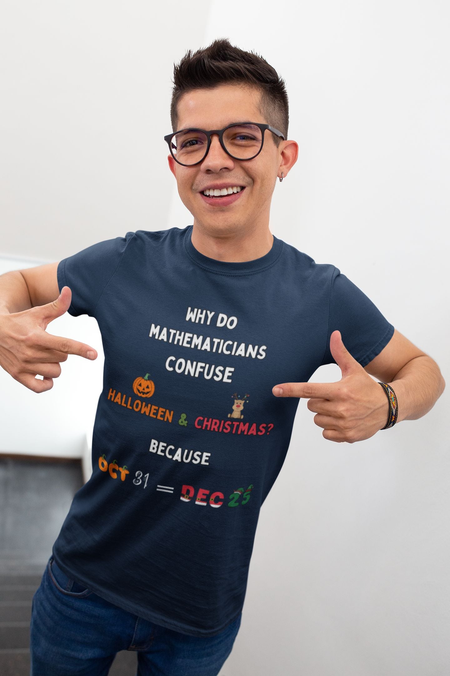 Confused Math Genius T-Shirt – Men’s/Unisex Fit – Perfect for Halloween, Christmas, and Casual Wear