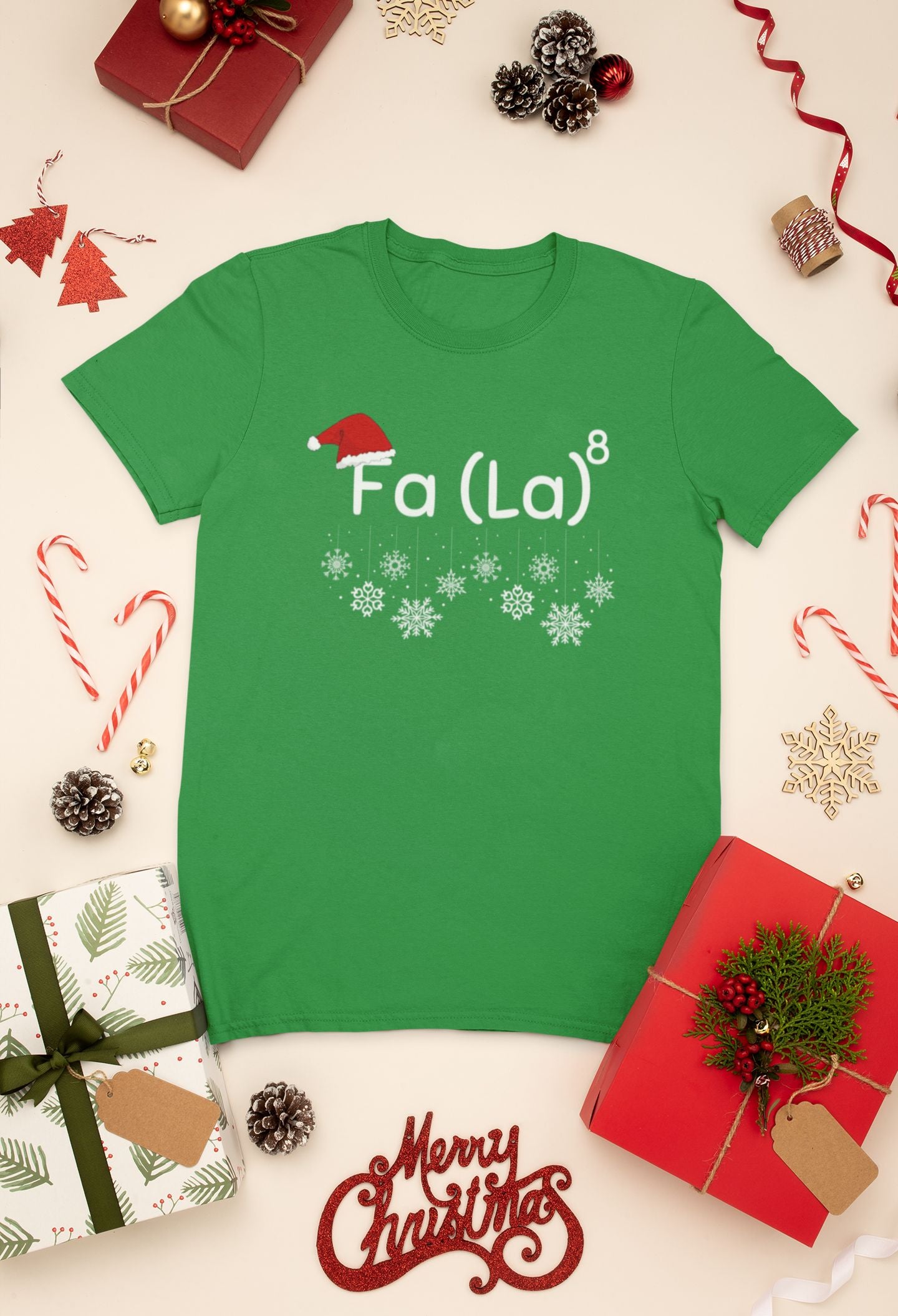 Fa (La)⁸ Men's Christmas Maths T-Shirt (Unisex)