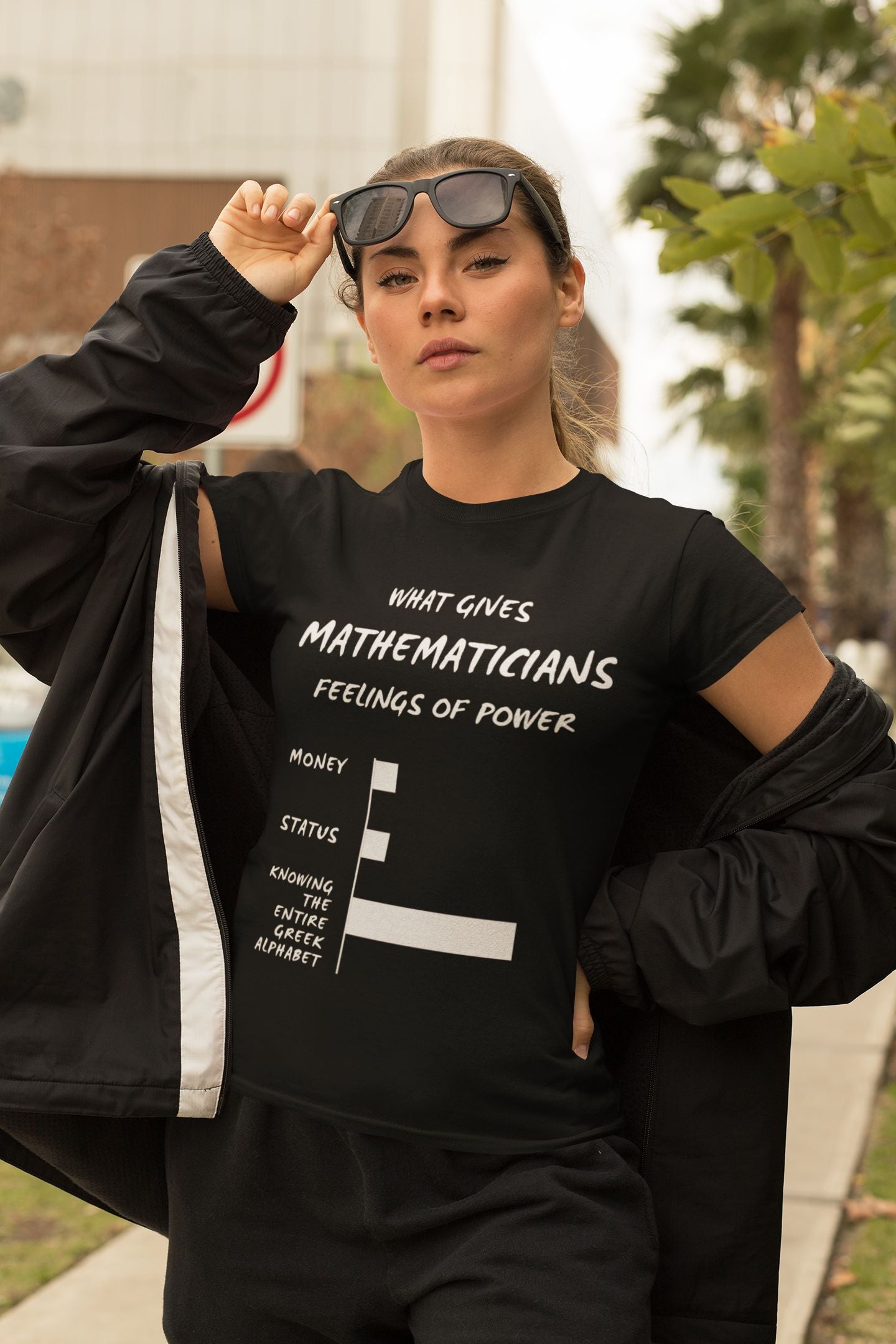 What Gives Mathematicians Feelings of Power? Women's Softstyle T-Shirt – Greek Alphabet Edition