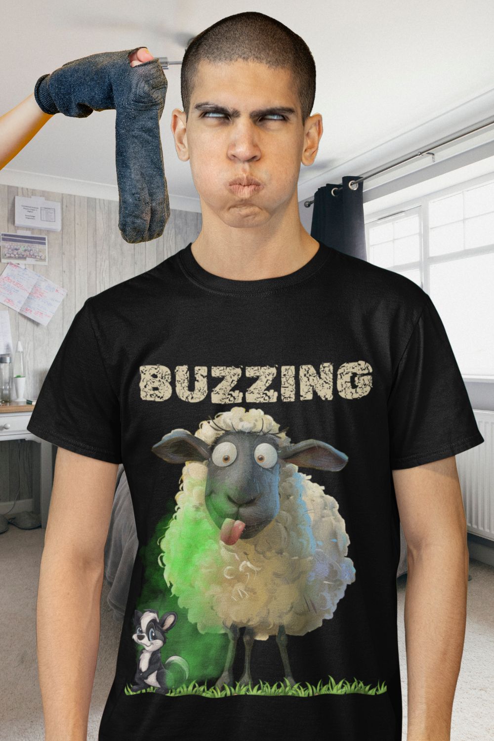 Buzzing Baa-d Men's T-shirt – Celebrate Welsh Humour