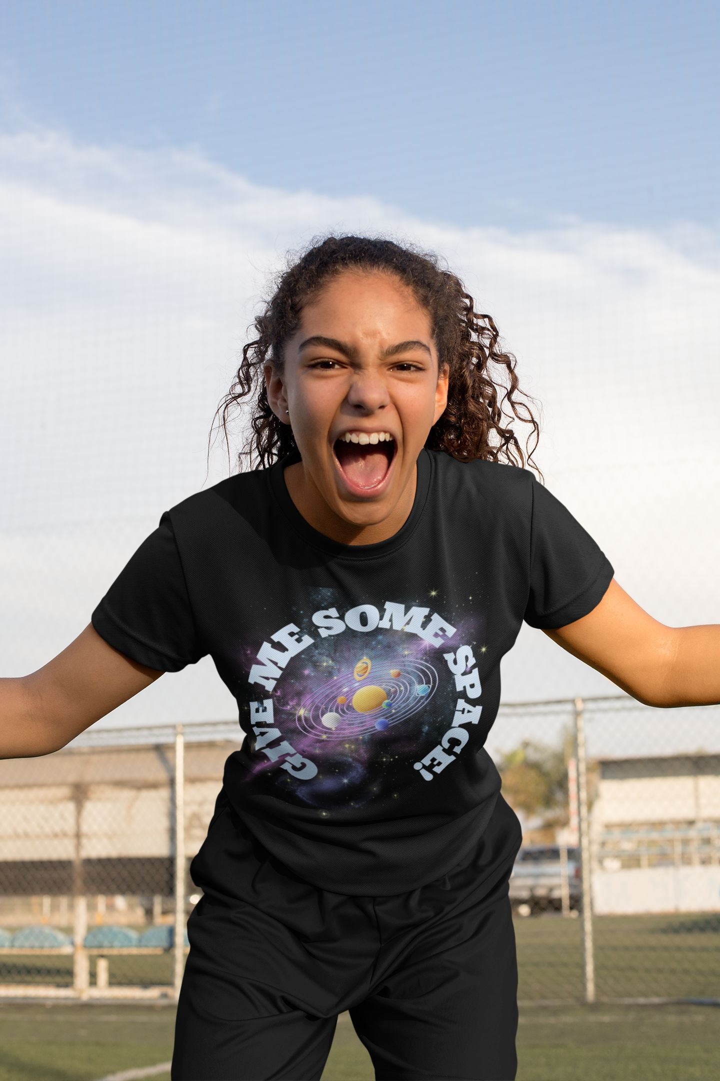 "Give Me Some Space!" Kids' T-Shirt - Fun and Engaging STEM Design for Young Science Lovers