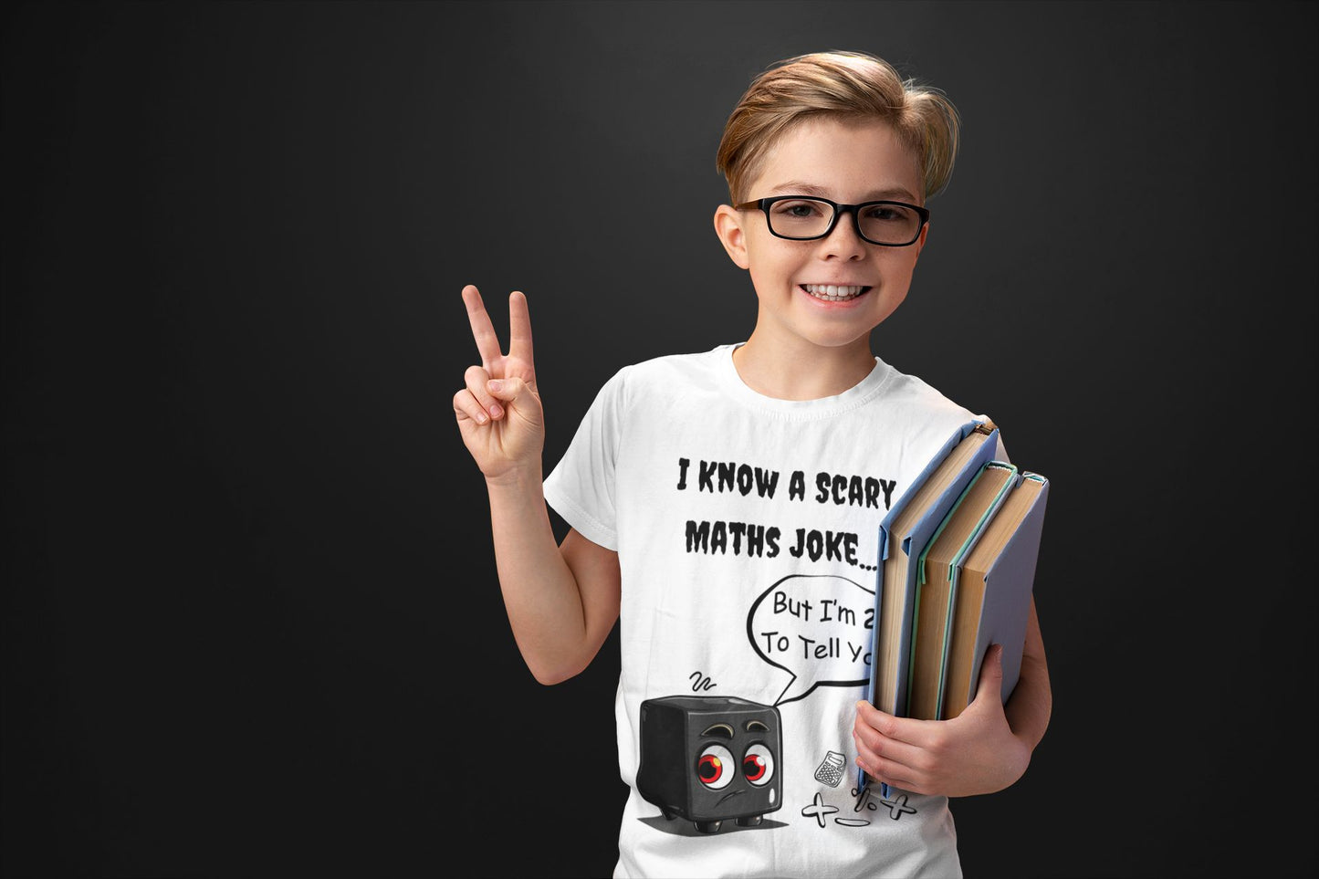 'I Know a Terrifying Maths Joke' Kids' STEM T-Shirt – Funny Gift for Clever Kids & Math Lovers