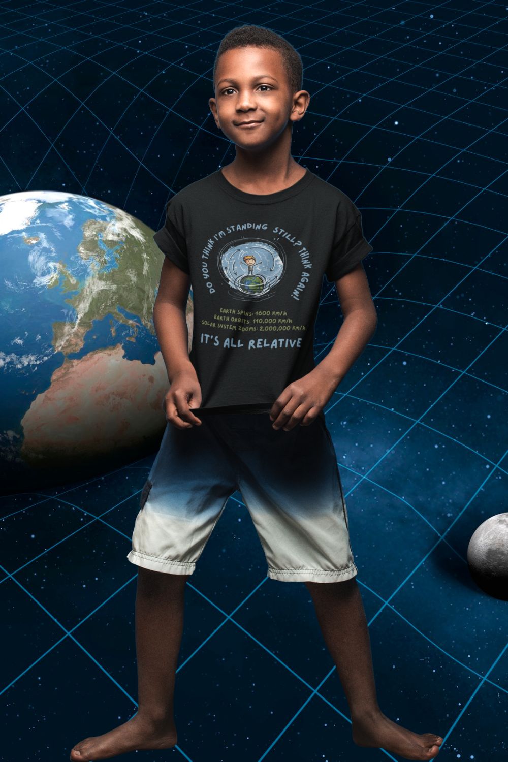 Do You Think You're Standing Still? Think Again! Kids' STEM T-Shirt