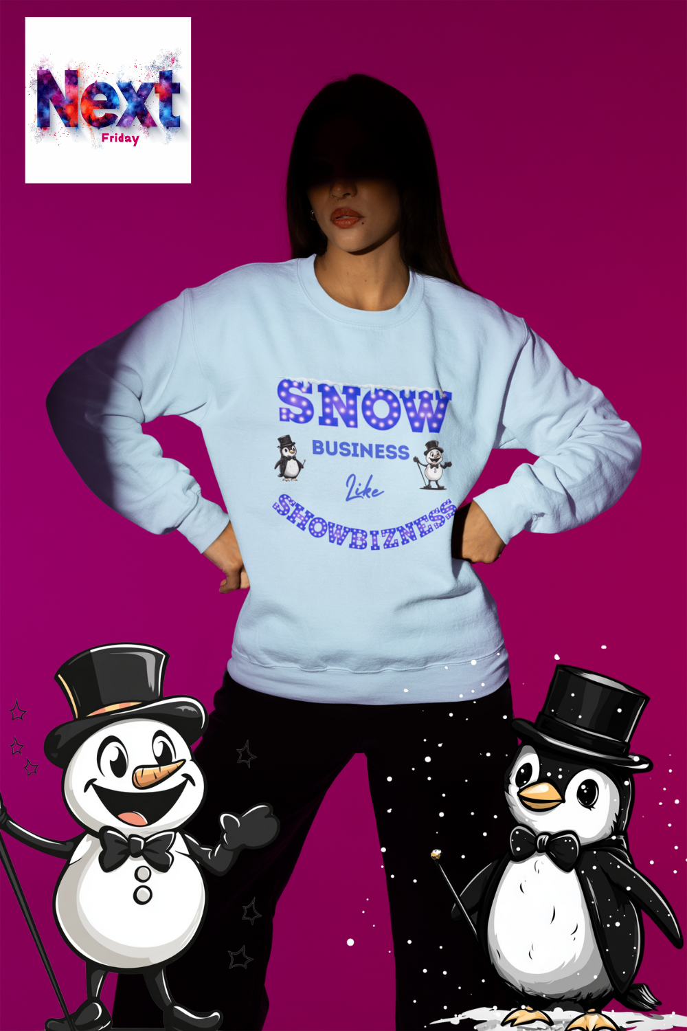 Celebrate Christmas in Style with Our Snow-Bizness Sweatshirt