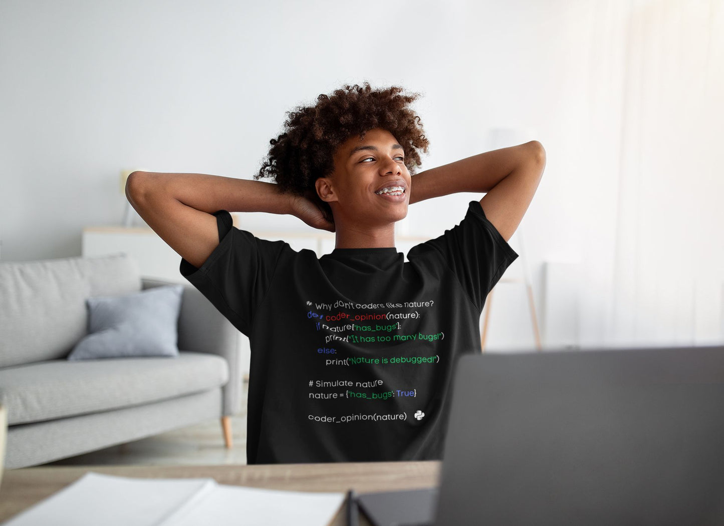 "Why Don't Coders Like Nature?" Kids' STEM T-Shirt – For Budding Tech Enthusiasts