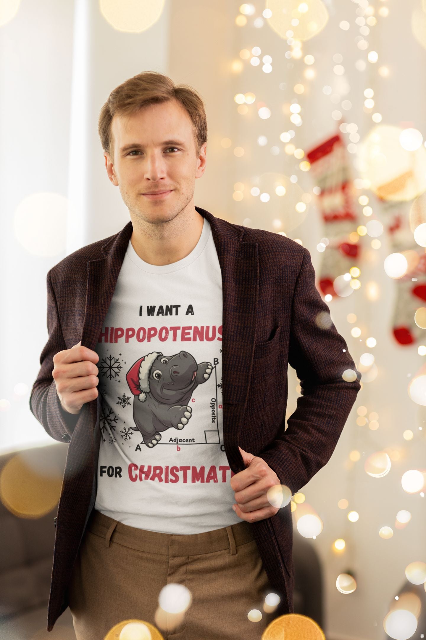 I Want a Hippopotenuse for Christmath: Festive T-Shirt for Maths Lovers