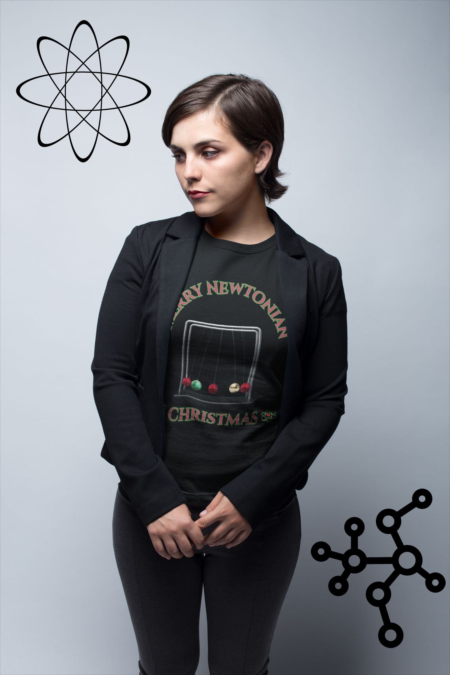 Merry Newtonian Christmas Women's T-shirt: A Fun, Science-Inspired Christmas Design