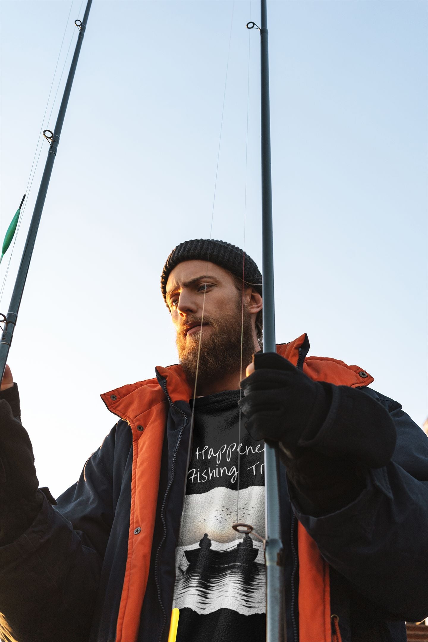 What Happened on the Fishing Trip? Unisex Black Cotton T-shirt