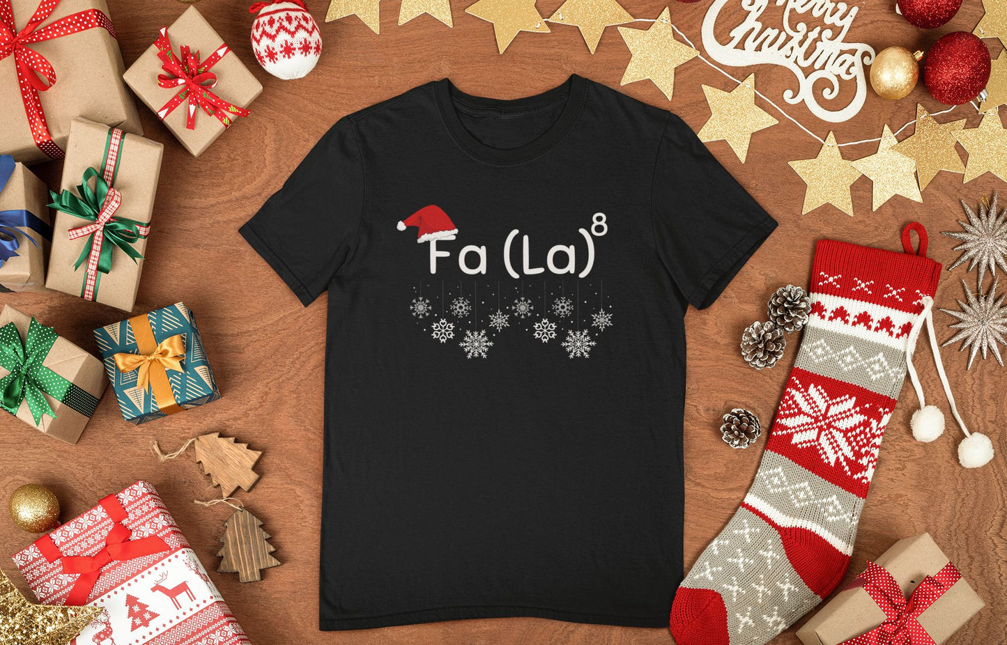 Fa (La)⁸ Men's Christmas Maths T-Shirt (Unisex)