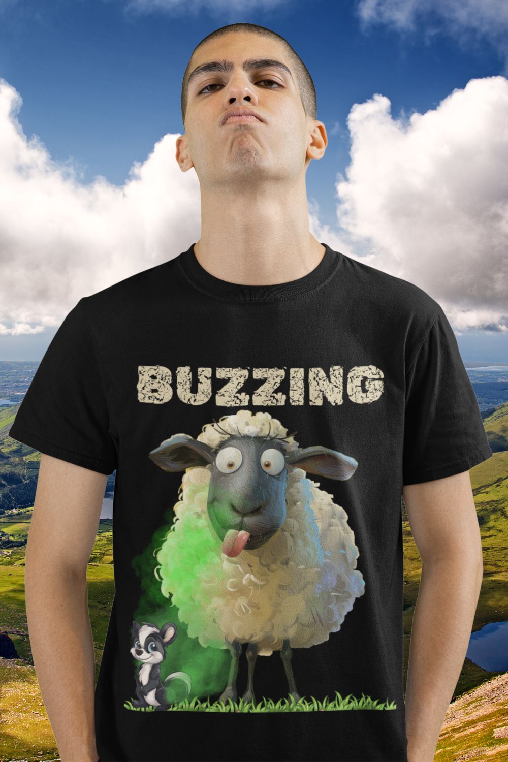 Buzzing Baa-d Men's T-shirt – Celebrate Welsh Humour