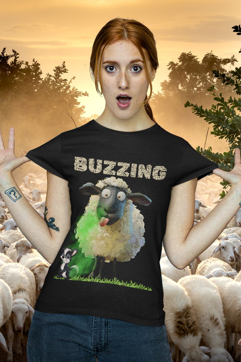 Buzzing Women's T-shirt – A Celebration of Wonderful Welshisms