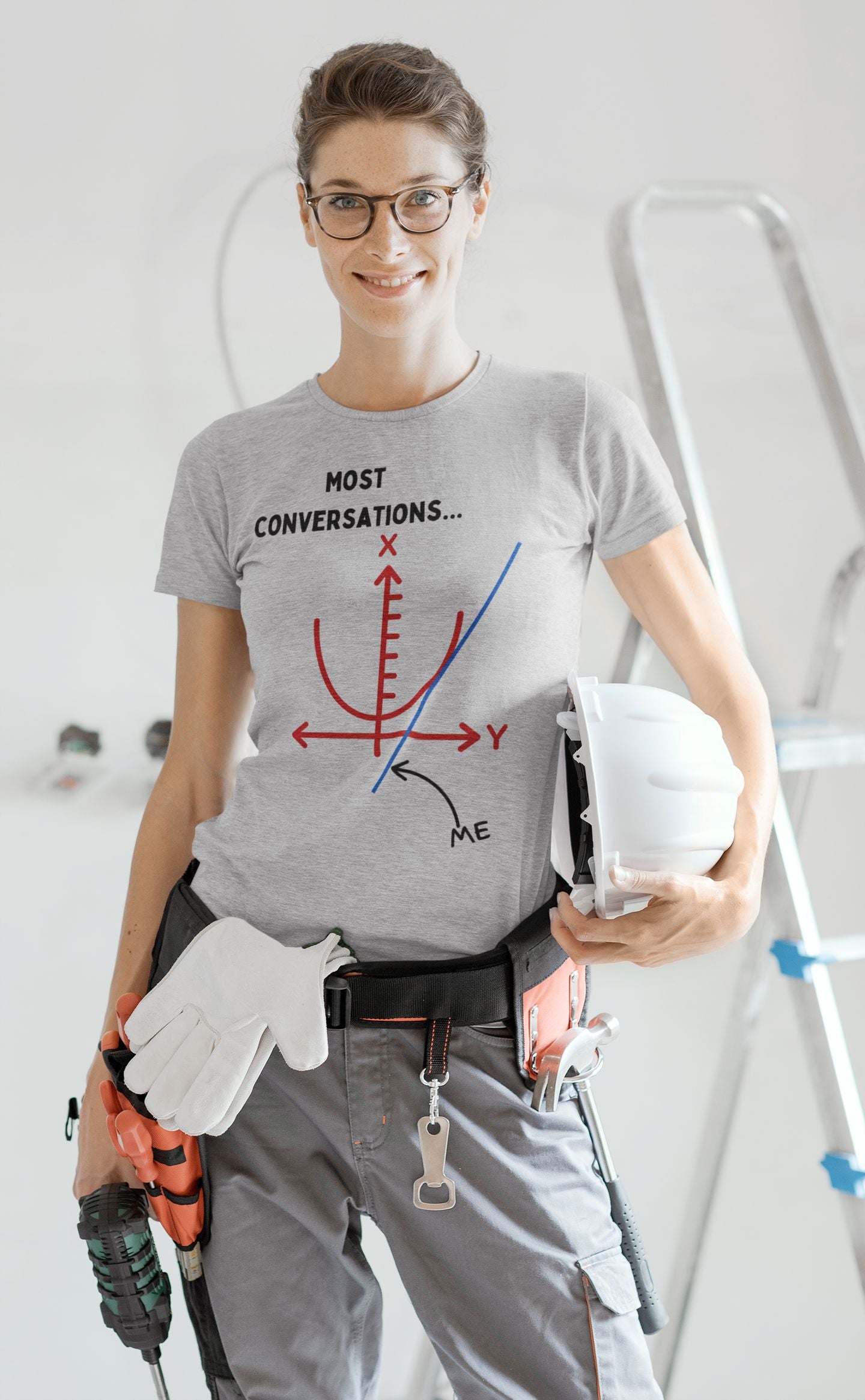 "Off on a Tangent" Maths Joke T-Shirt – Women’s Fitted Design – Clever Calculus-Inspired Style