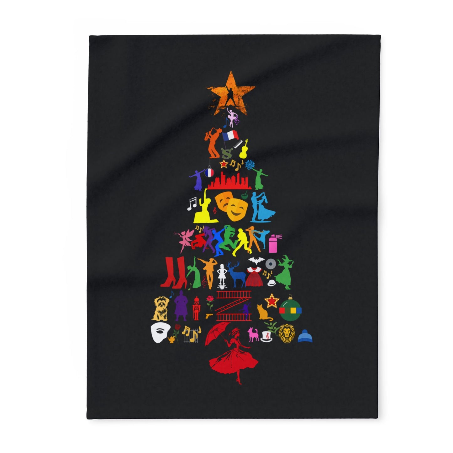 Musical Theatre Christmas Fleece Blanket - Cosy & Festive Theatre-Themed Throw