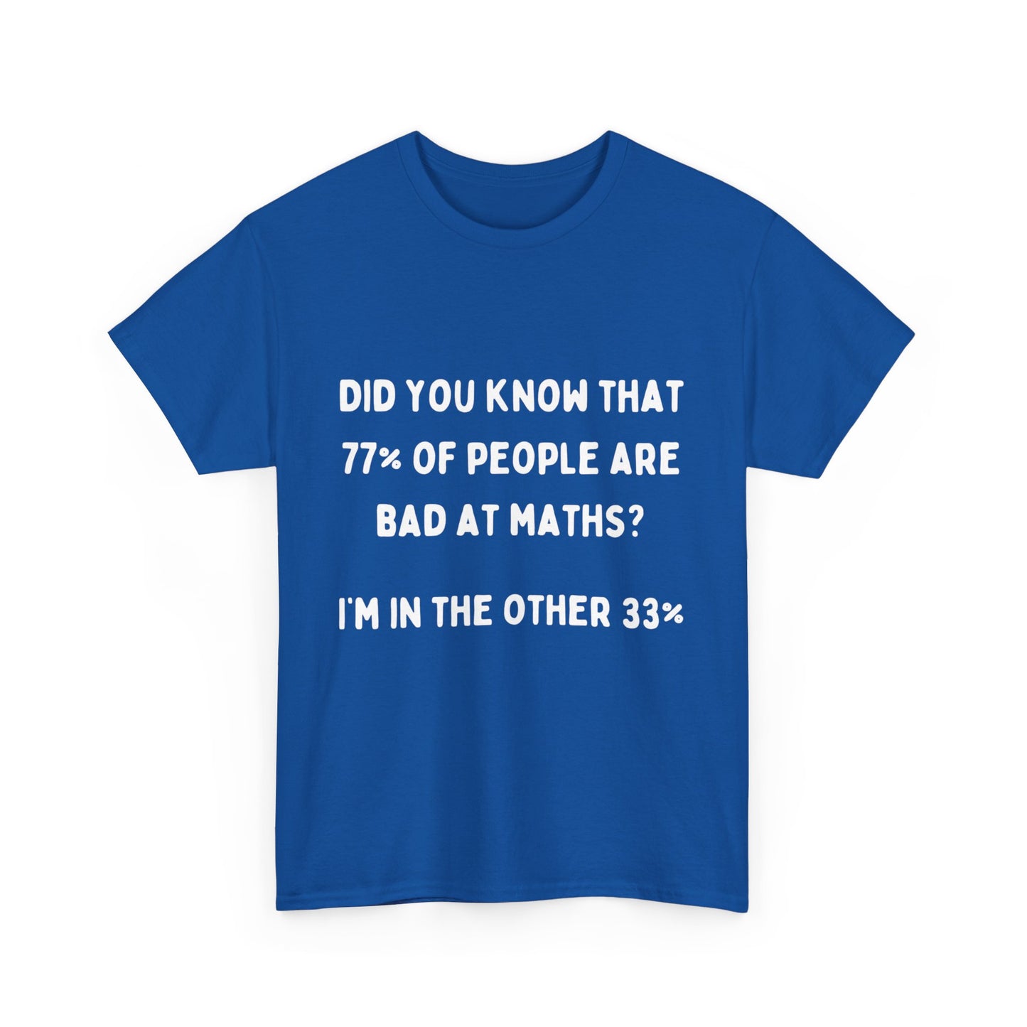 Maths Mishap: The 77% vs 33% T-Shirt: Unisex