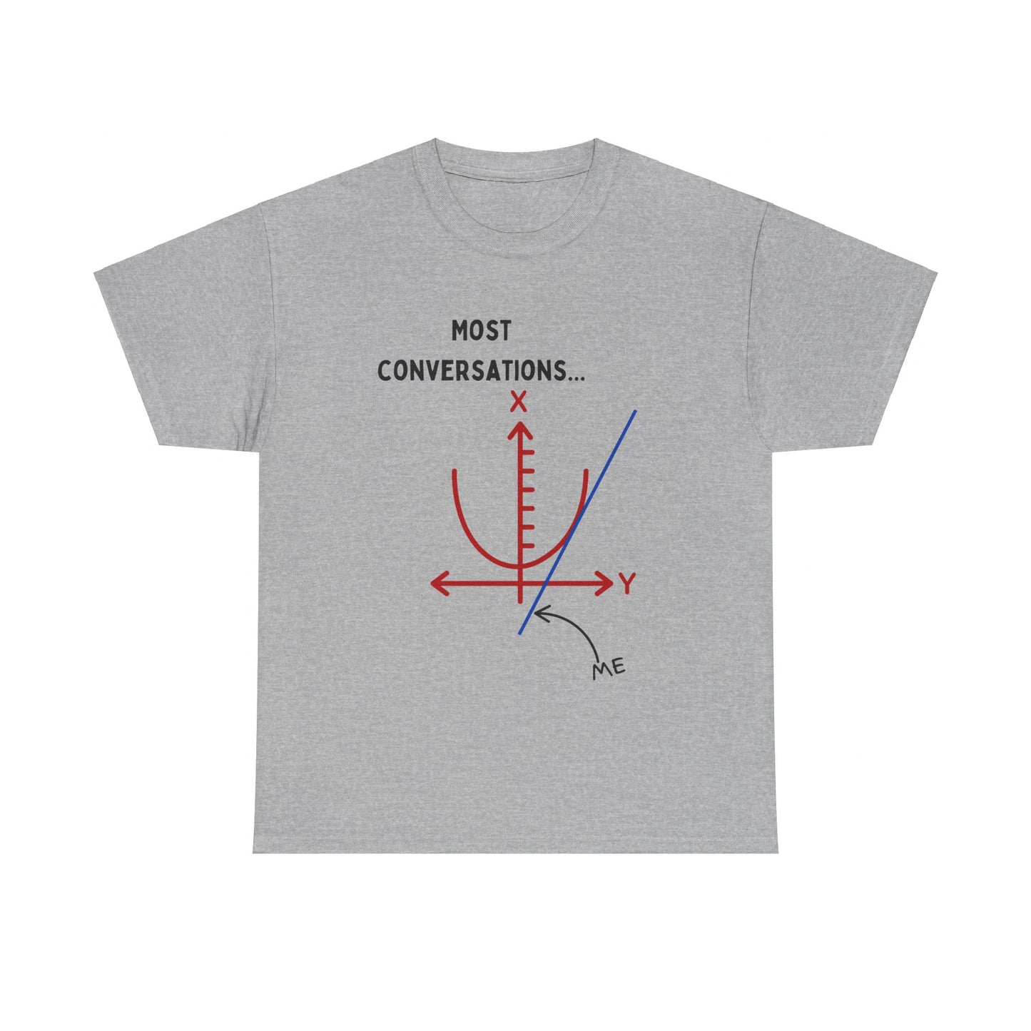 "Going Off on a Tangent" Adult Unisex T-Shirt  Smart Maths Humour for the Sharp-Minded