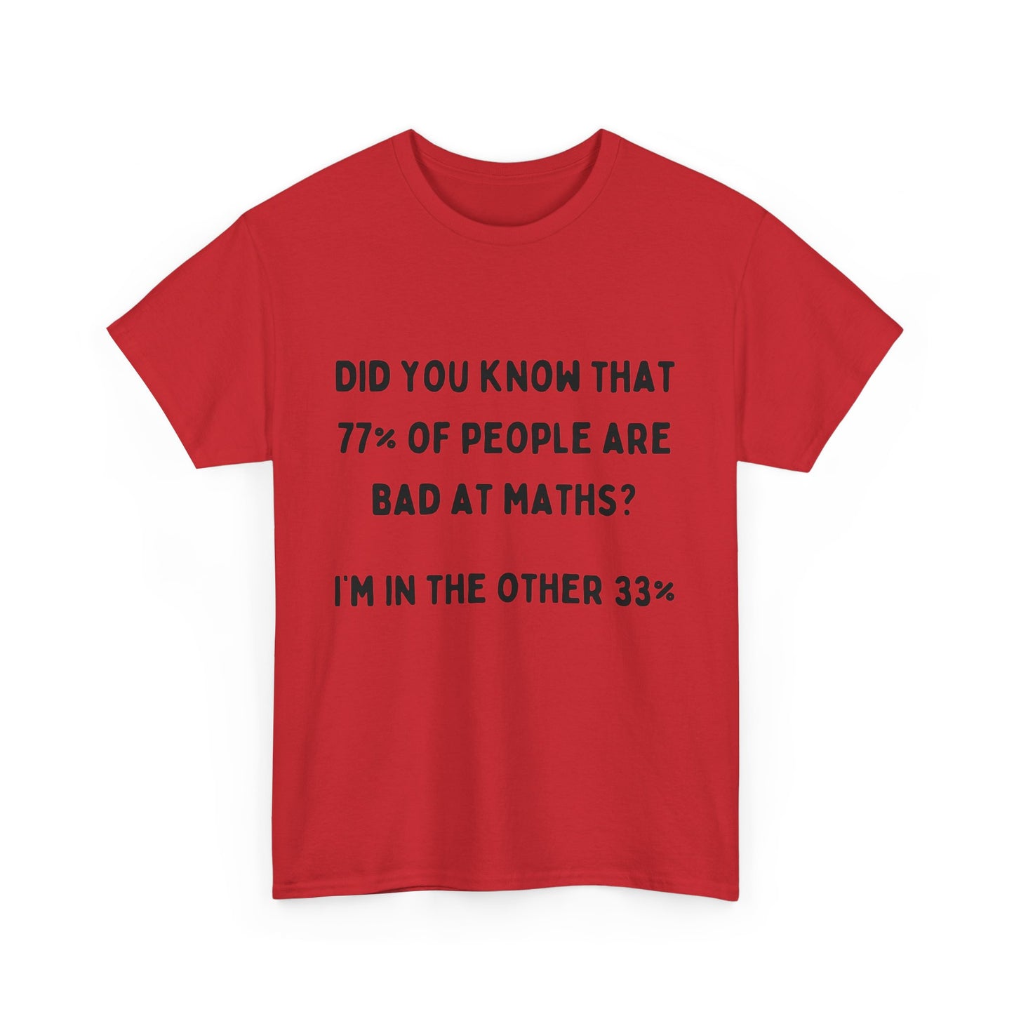 Maths Mishap: The 77% vs 33% T-Shirt: Unisex