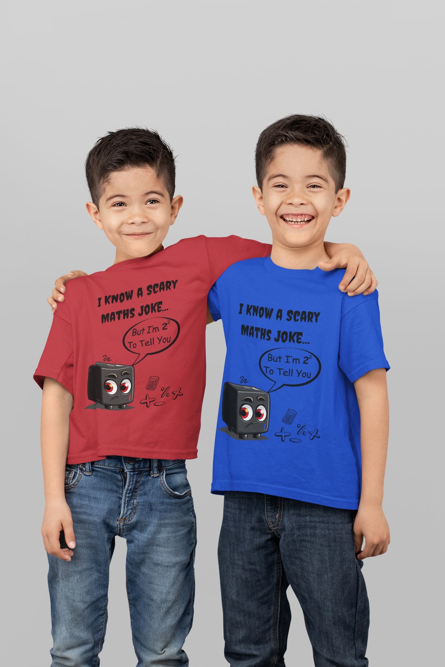 'I Know a Terrifying Maths Joke' Kids' STEM T-Shirt – Funny Gift for Clever Kids & Math Lovers