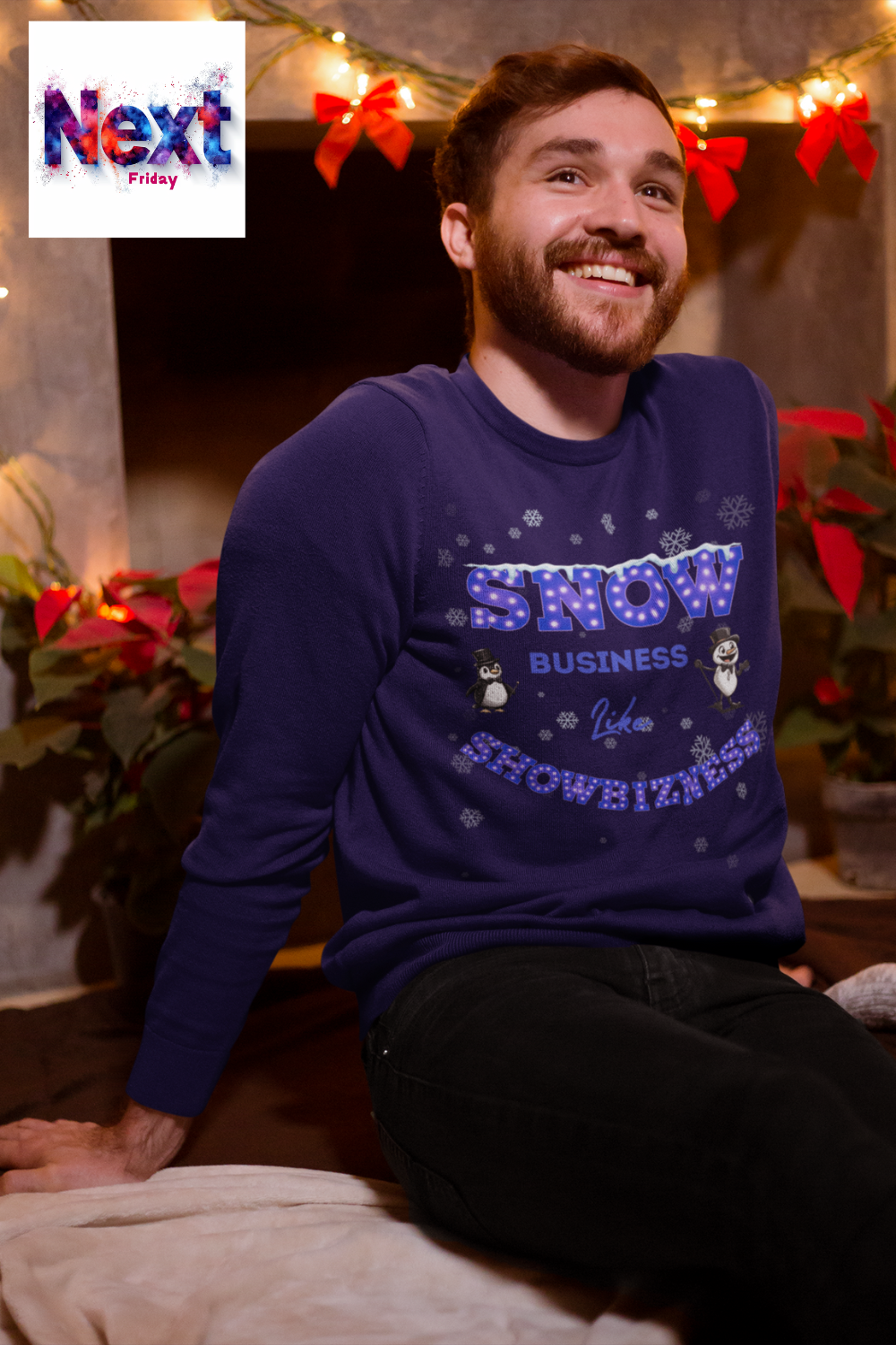 Celebrate Christmas in Style with Our Snow-Bizness Sweatshirt