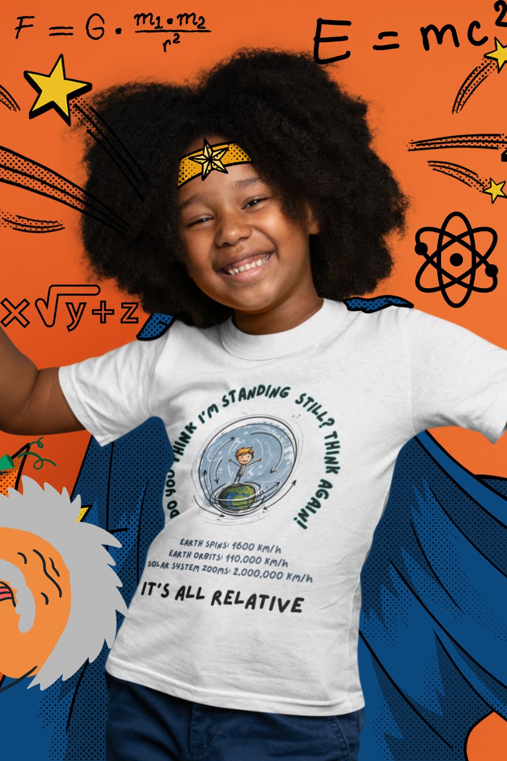 Do You Think You're Standing Still? Think Again! Kids' STEM T-Shirt