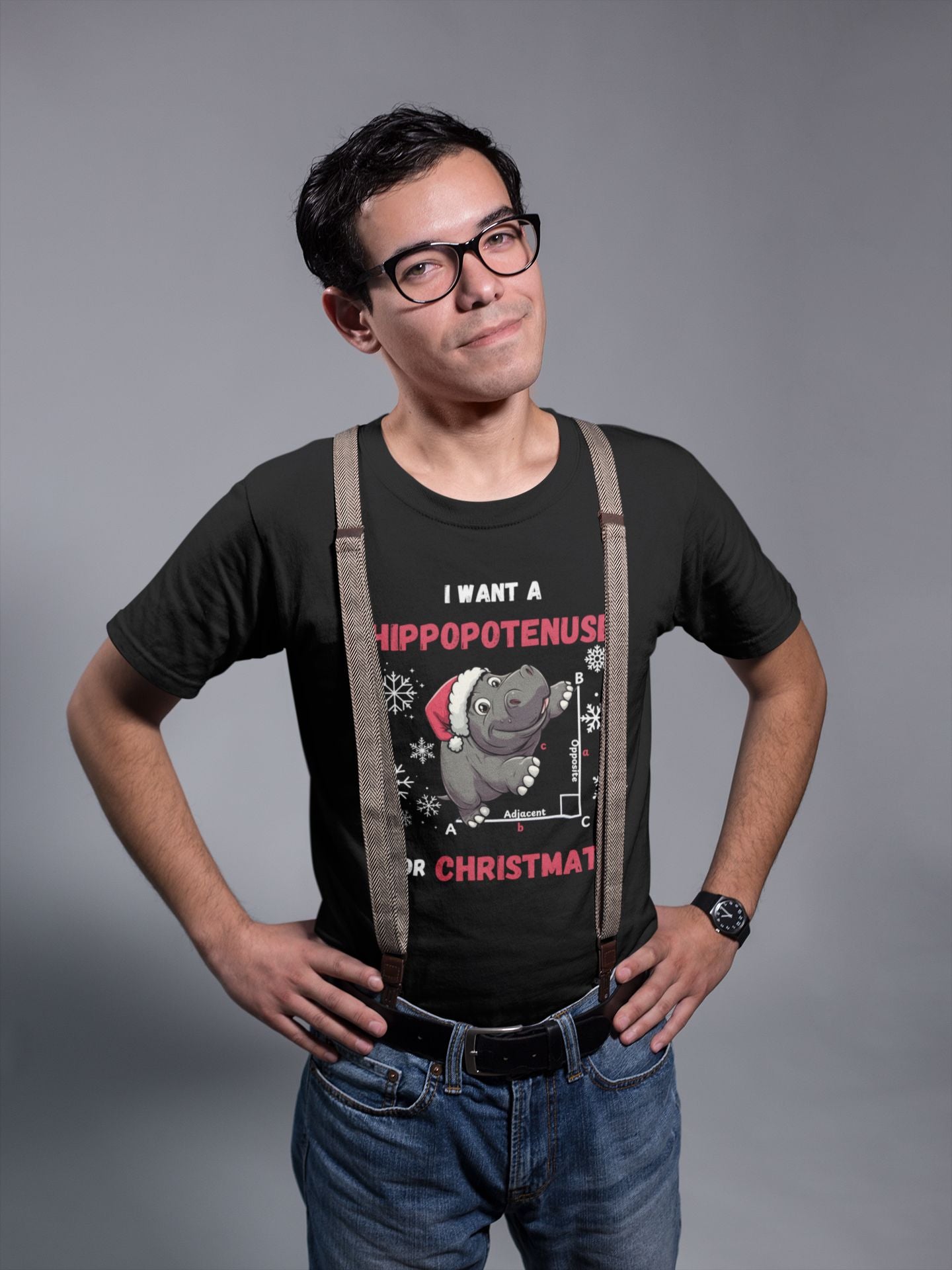 I Want a Hippopotenuse for Christmath: Festive T-Shirt for Maths Lovers