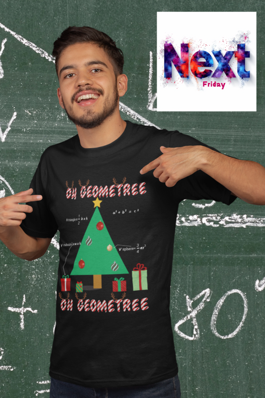 Celebrate Christmas with OH GEOMETREE: The Perfect T-Shirt for Maths Lovers!