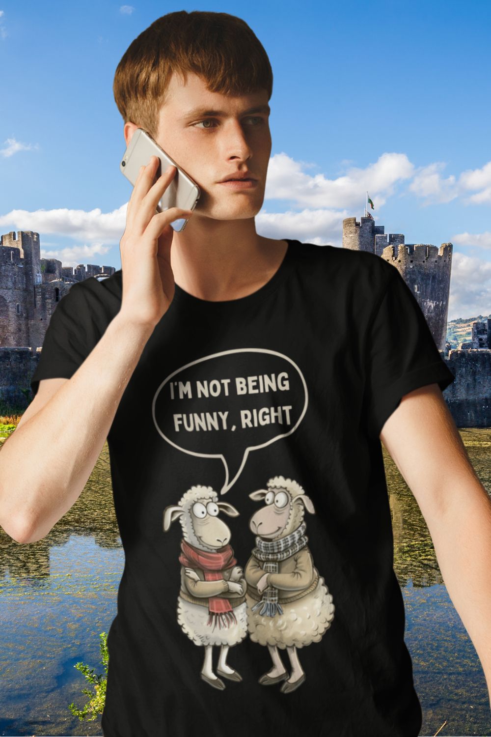 I'm Not Being Funny, Right? Men's (Unisex) T-shirt – Serious Welsh Humour Meets Comfort