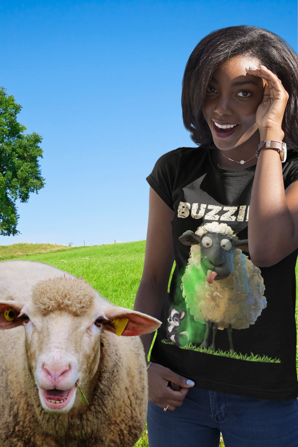 Buzzing Women's T-shirt – A Celebration of Wonderful Welshisms