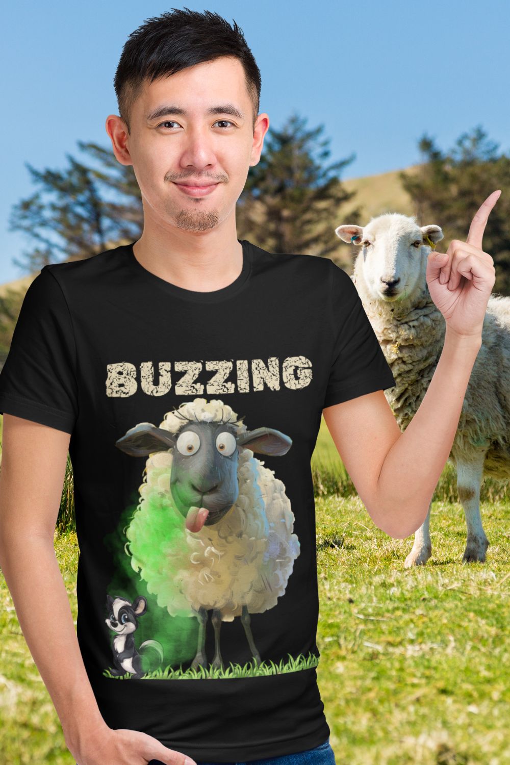 Buzzing Baa-d Men's T-shirt – Celebrate Welsh Humour