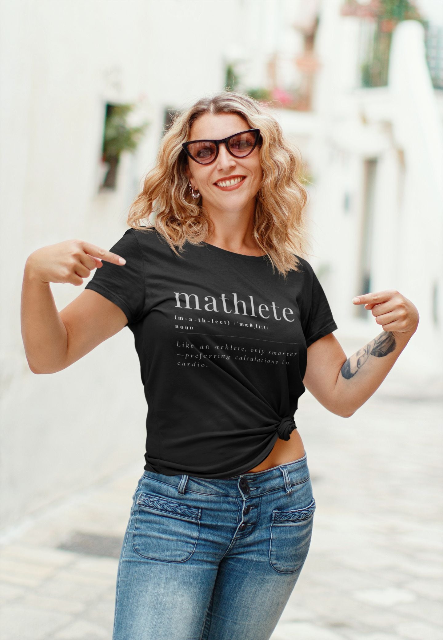 Women's Math-Themed "Mathlete in Style" T-shirt – Clever Math Design