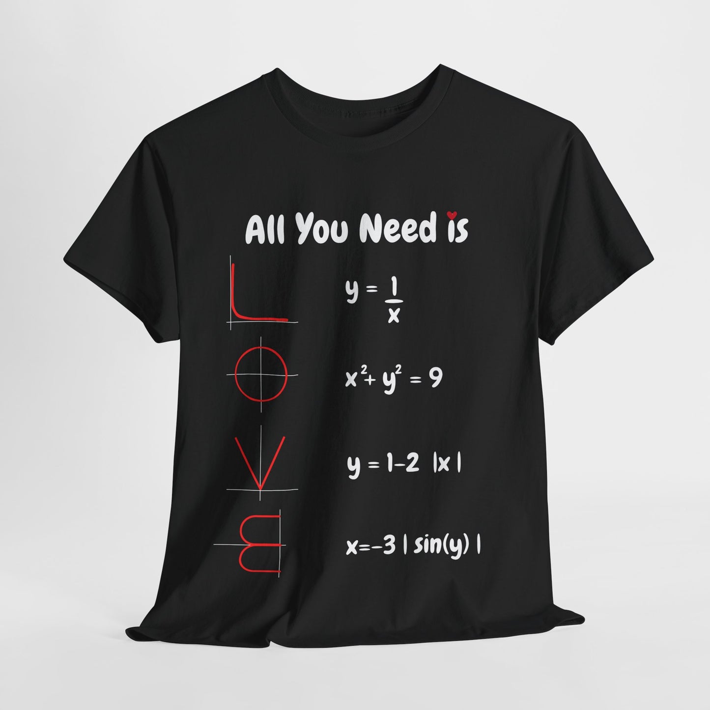 All You Need Is Love (and Maths) – MEN'S Unisex Heavy Cotton Maths T-shirt