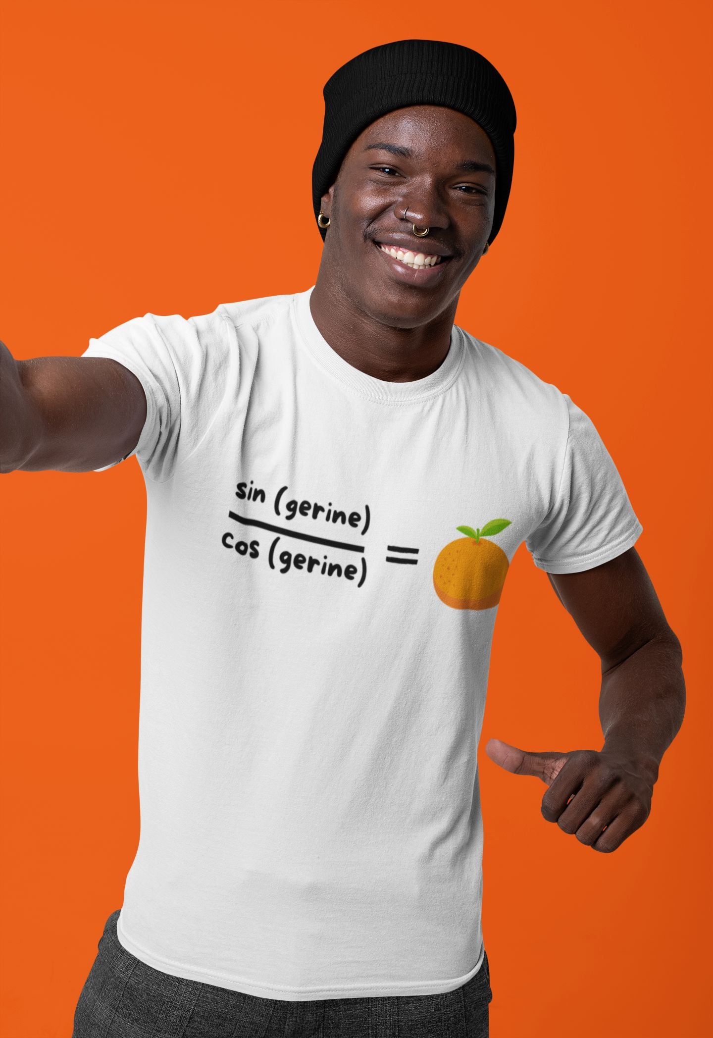 Sin(gerine) Over Cos(gerine) Equals Tan(gerine) Men’s Unisex T-Shirt