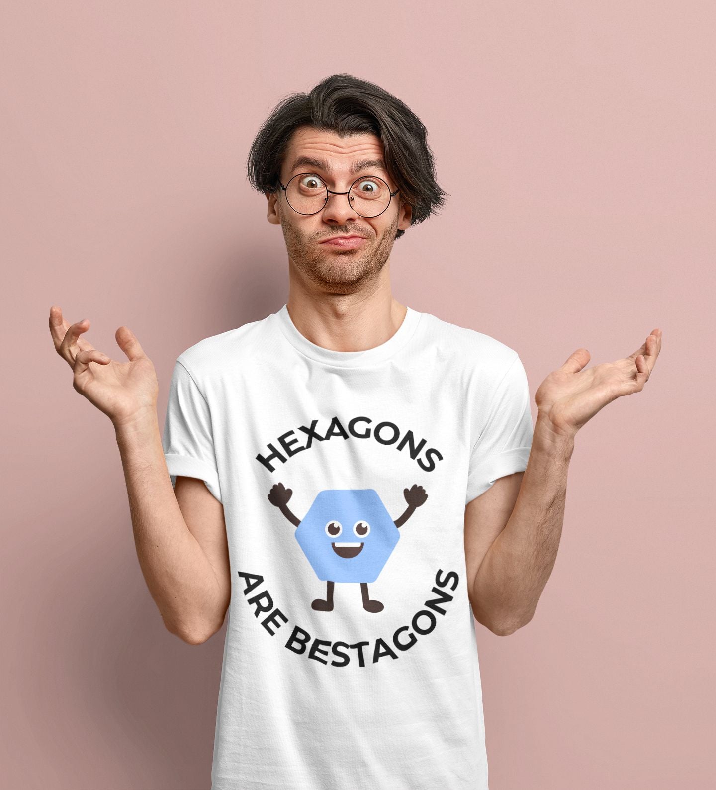 "Hexagons Are Bestagons" Men's Unisex T-Shirt — Celebrate the Superior Shape