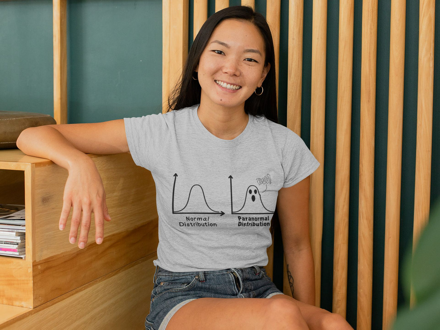 Paranormal Distribution T-Shirt – Women's Fit – Perfect for Math Lovers and Halloween Fans