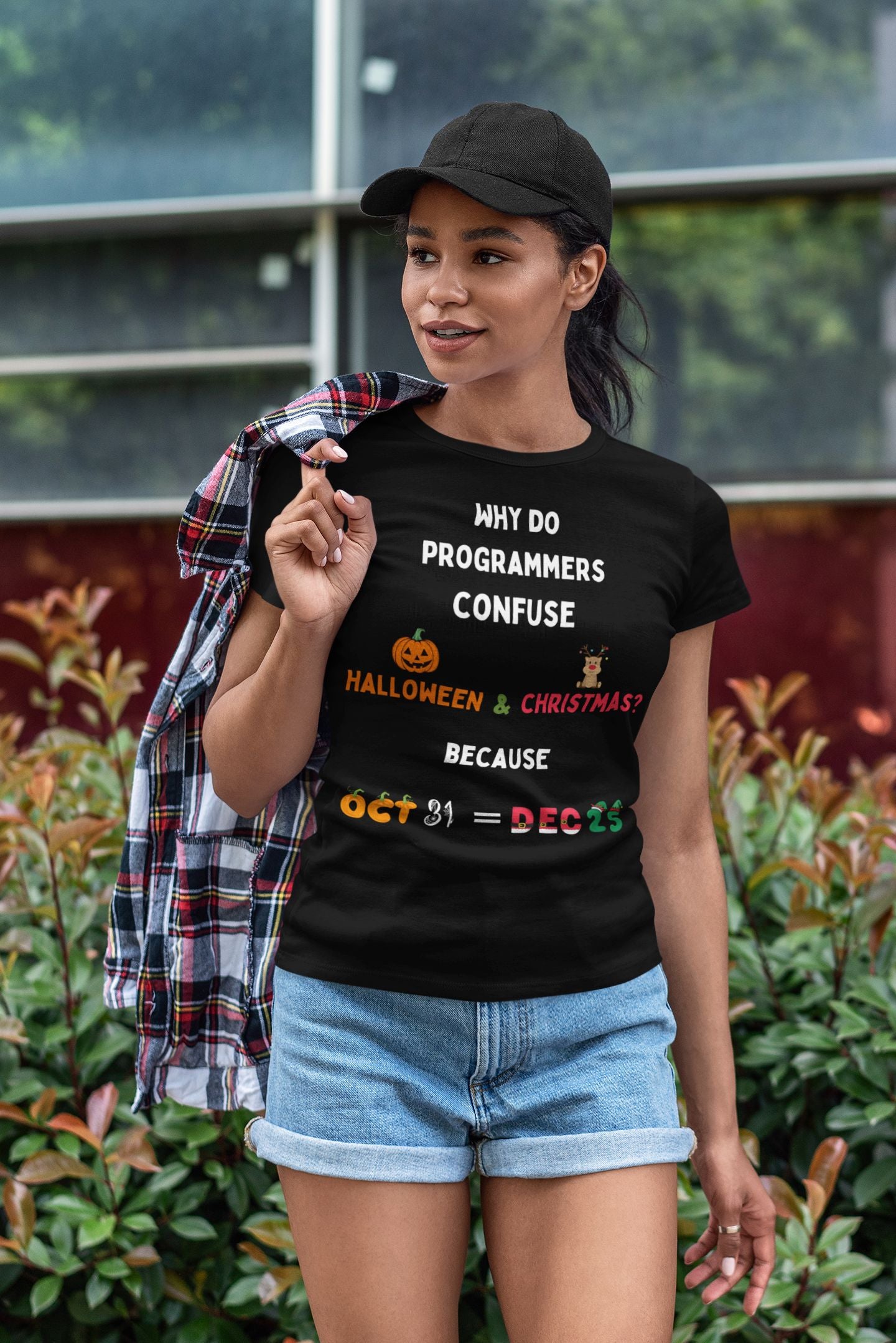 Confused Programmer – Oct 31 = Dec 25 WOMEN'S Softstyle T-shirt