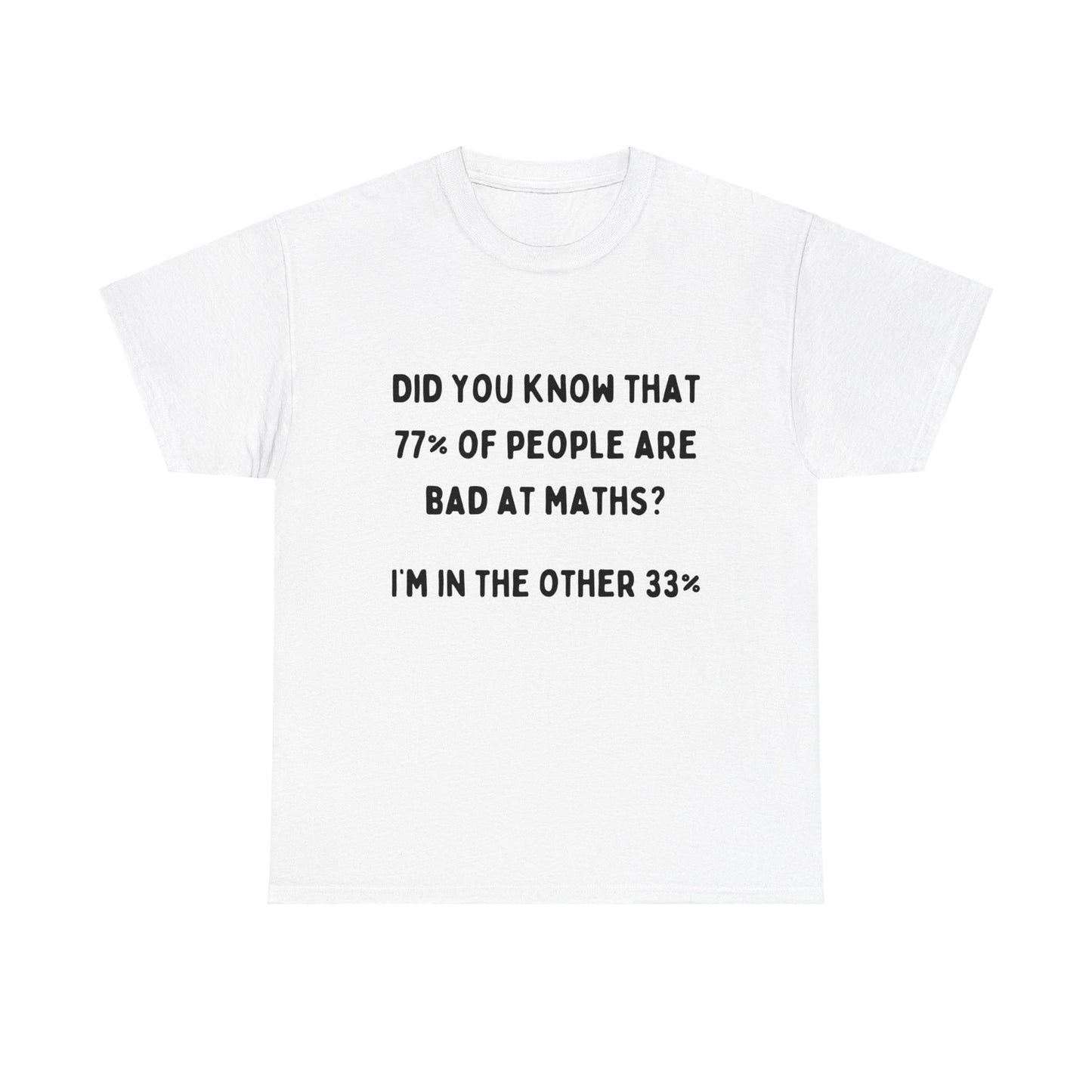 Maths Mishap: The 77% vs 33% T-Shirt: Unisex