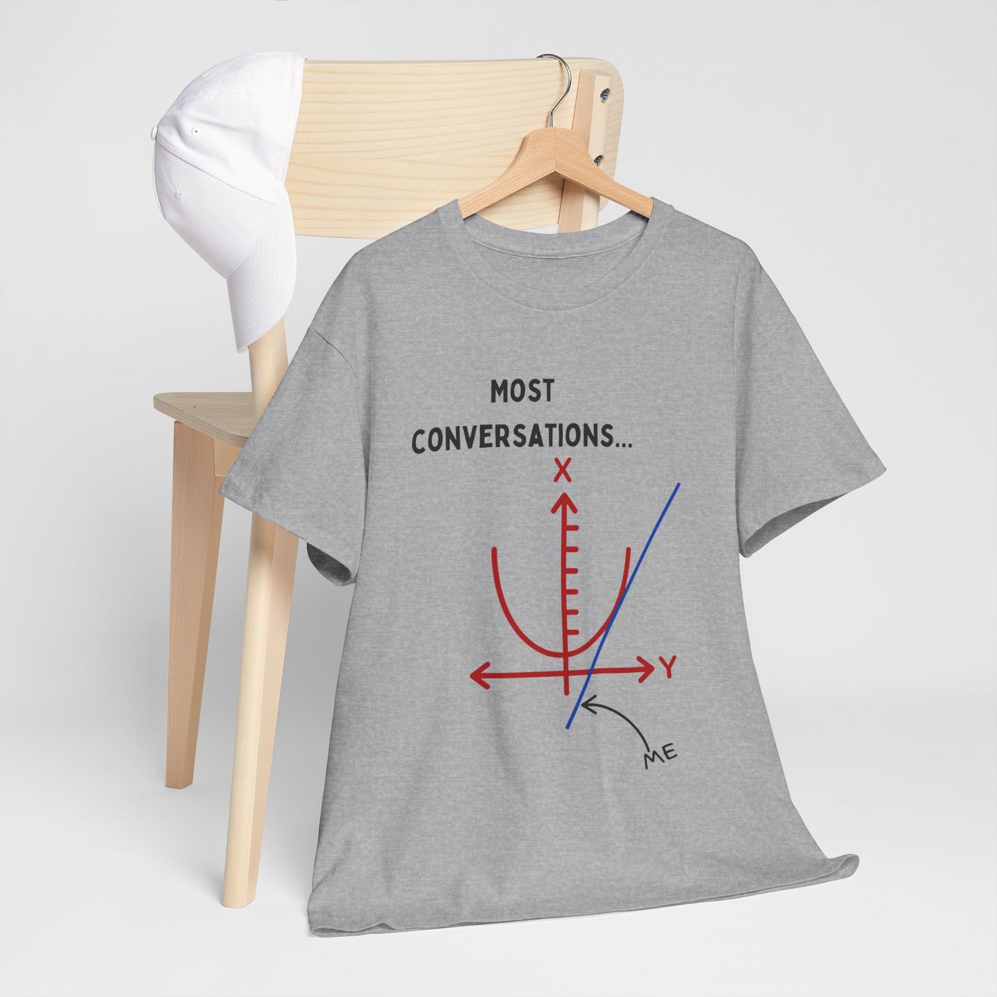 "Going Off on a Tangent" Adult Unisex T-Shirt  Smart Maths Humour for the Sharp-Minded