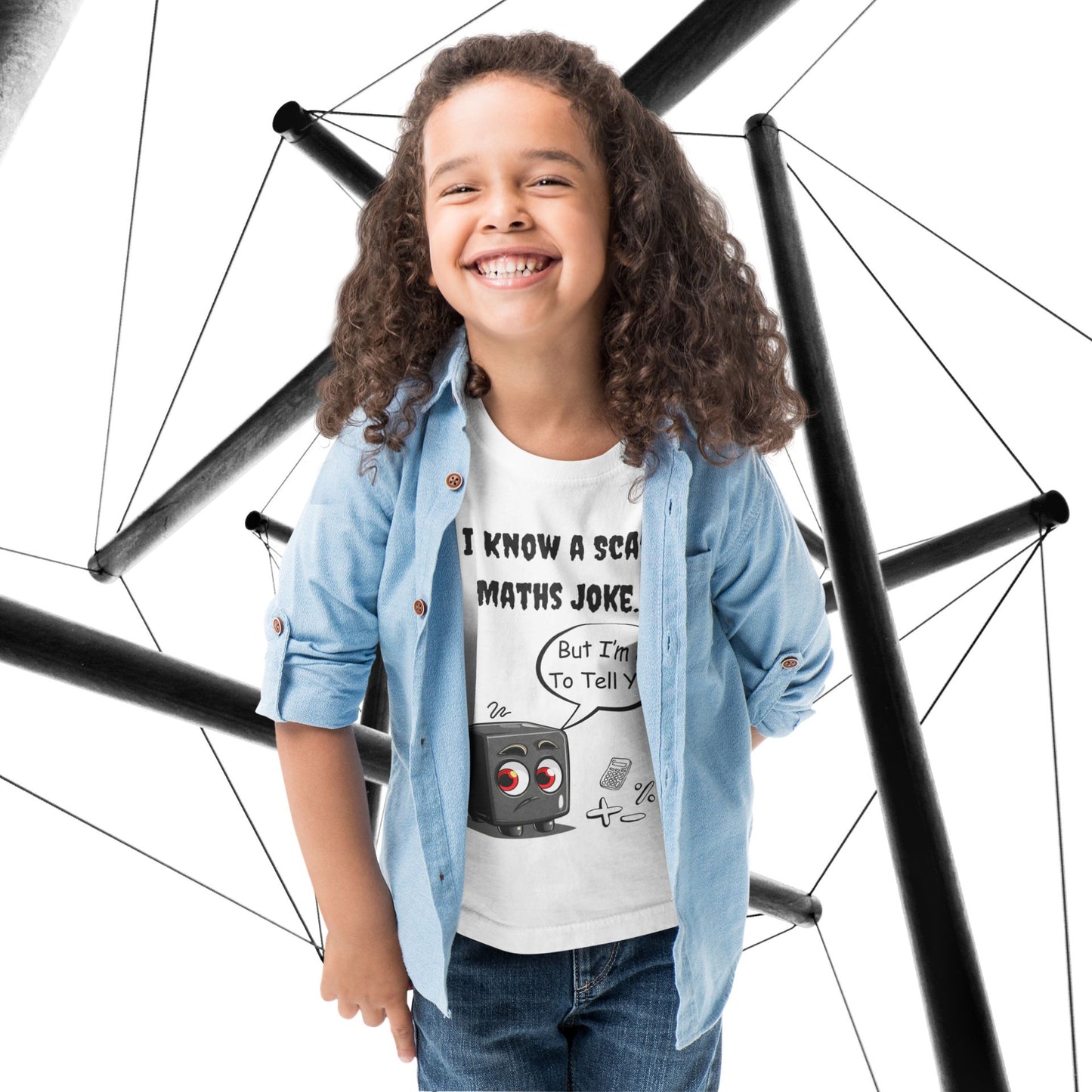 'I Know a Terrifying Maths Joke' Kids' STEM T-Shirt – Funny Gift for Clever Kids & Math Lovers