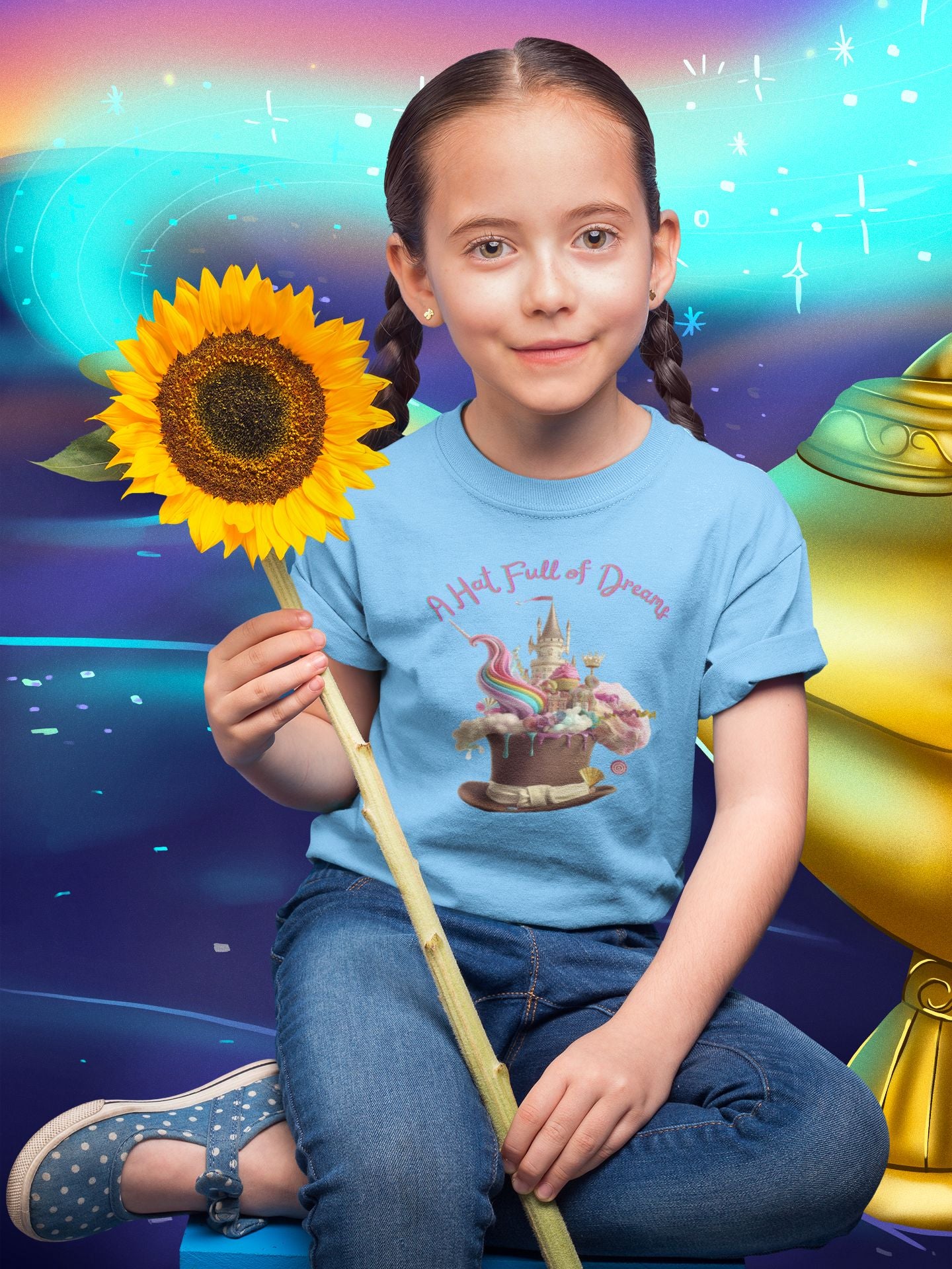 A Hat Full of Dreams – Magical Kids’ T-Shirt with Enchanting Artwork