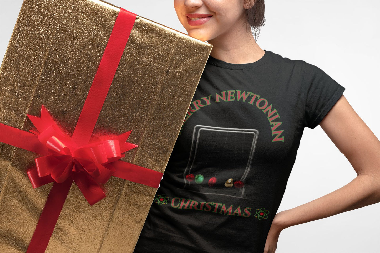 Merry Newtonian Christmas Women's T-shirt: A Fun, Science-Inspired Christmas Design