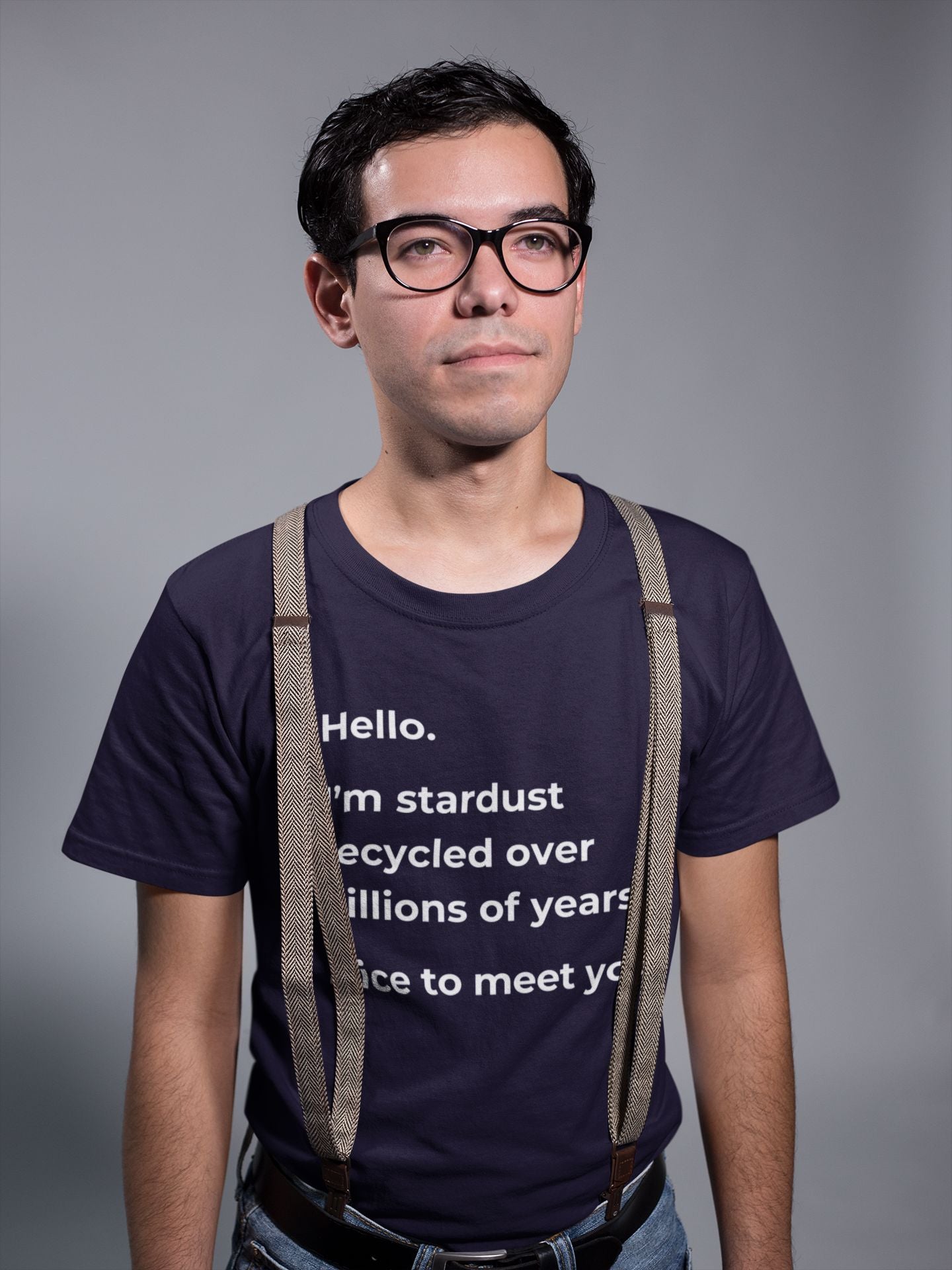 Hello, I’m Stardust Men's T-shirt: A Cosmic, Thought-Provoking Design for Science Enthusiasts