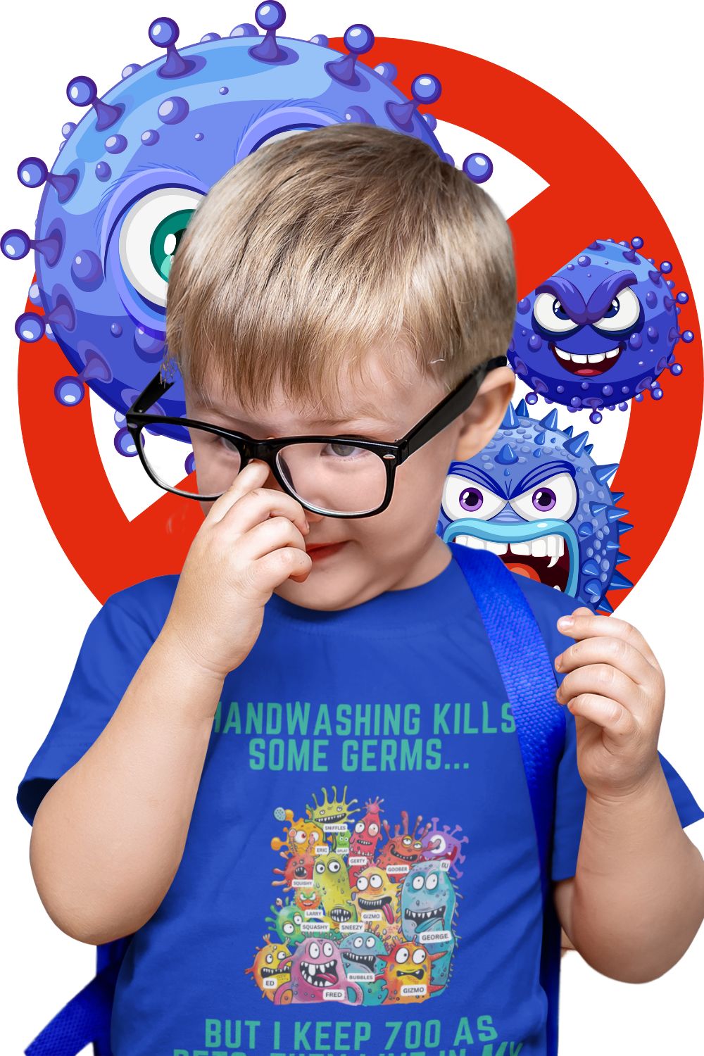 "Wash Your Hands, But Your Gut's Full of Germy Pets!" Kids' Science T-Shirt – Fun Microbiology Design for Young Scientists