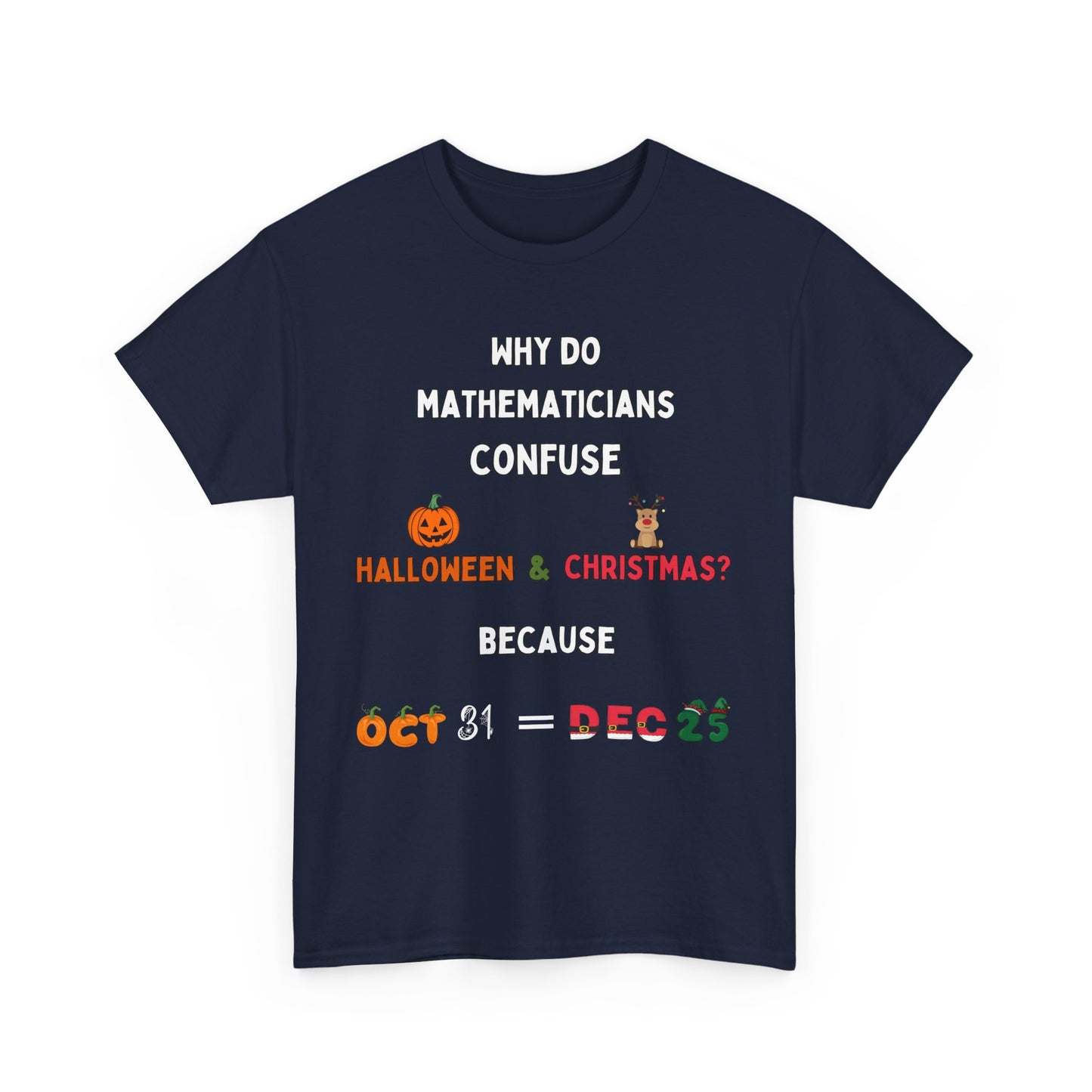 Confused Math Genius T-Shirt – Men’s/Unisex Fit – Perfect for Halloween, Christmas, and Casual Wear