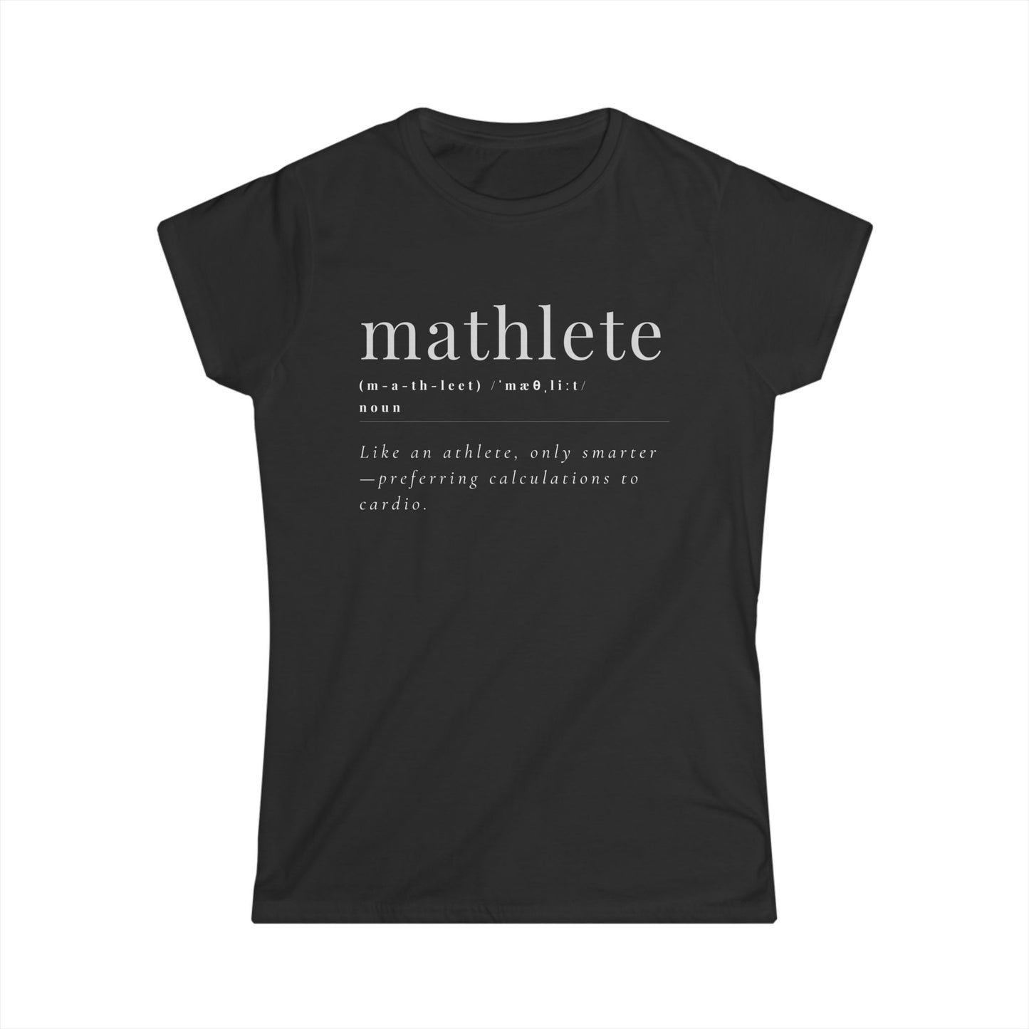 Women's Math-Themed "Mathlete in Style" T-shirt – Clever Math Design