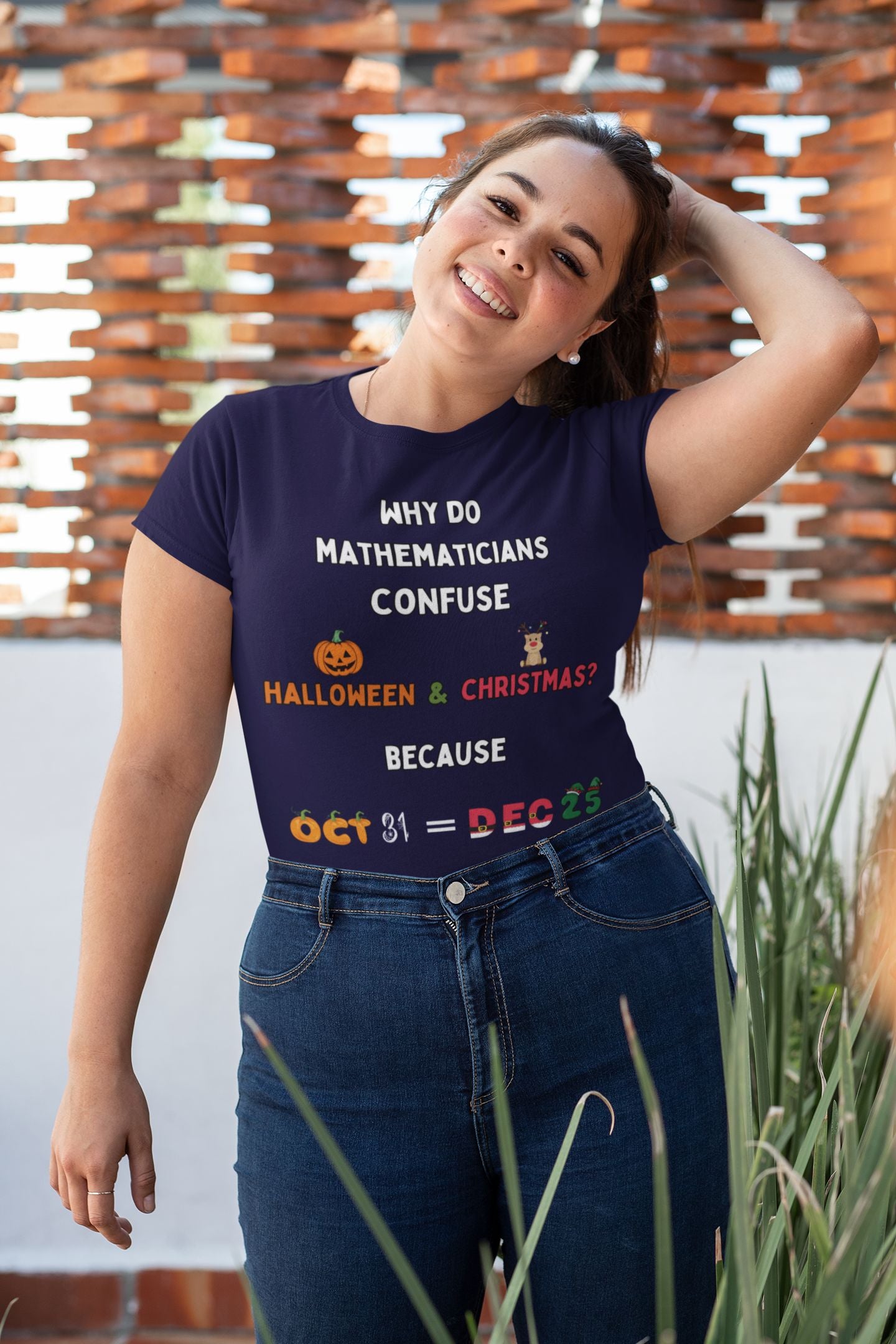 Confused Math Genius T-Shirt – Women's Fit – Perfect for Halloween, Christmas, and Casual Wear