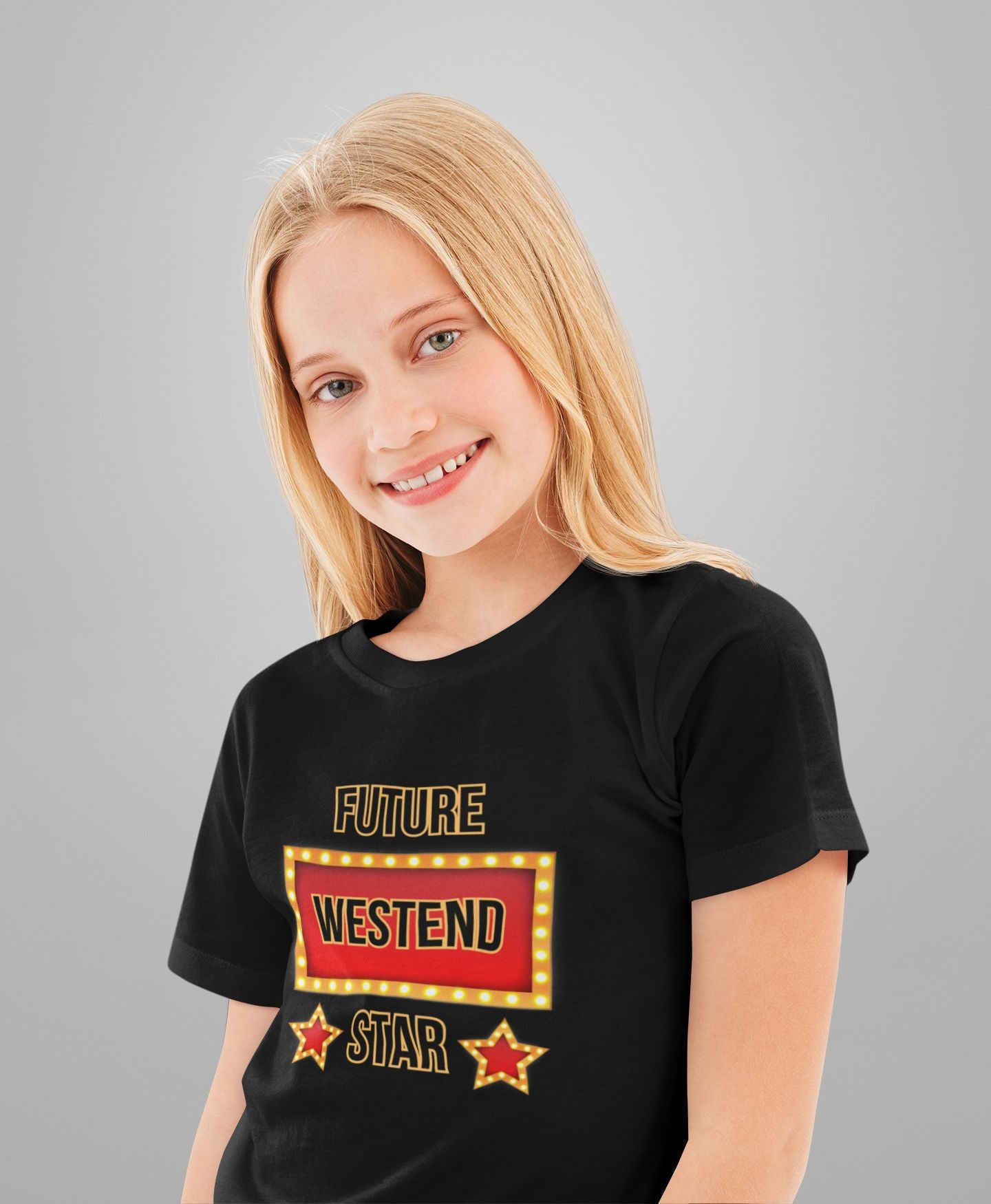 Future West End Star Kids' T-Shirt – Aspiring Performer Tee for Stage School Students