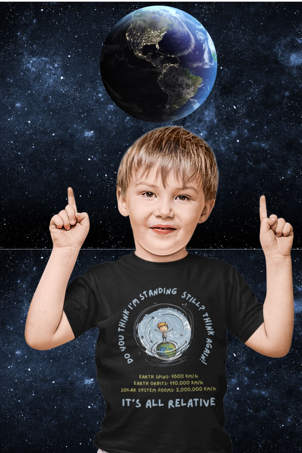 Do You Think You're Standing Still? Think Again! Kids' STEM T-Shirt